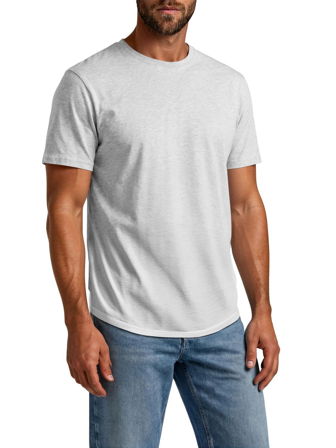 ONLY & SONS T-Shirt Herren Basic Shirt ONSJEFF LONGY 5er Pack Regular Fit (Vorteilspack, 5-tlg) Kurzarm Tee Shirt mit Rundhalsausschnitt aus 100% Baumwolle