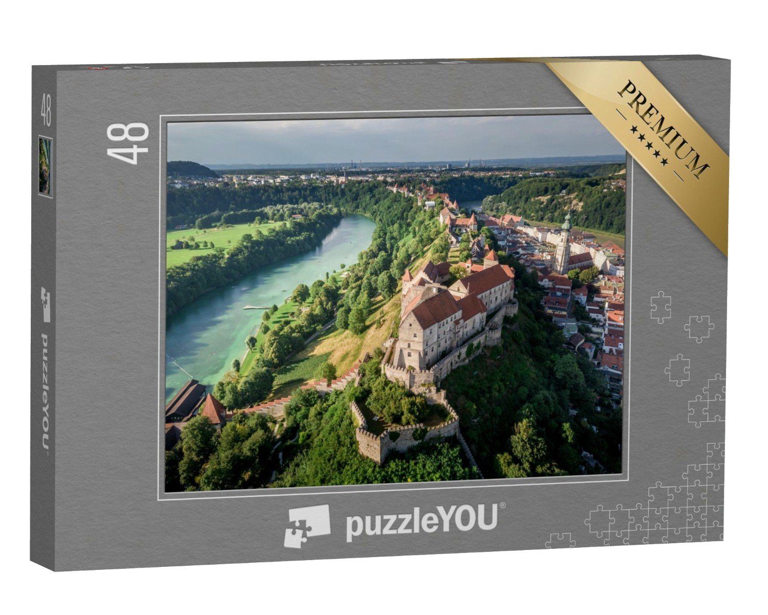 puzzleYOU Puzzle Burghausen mit längsten Burg der Welt, 48 Puzzleteile, puzzleYOU-Kollektionen Burgen