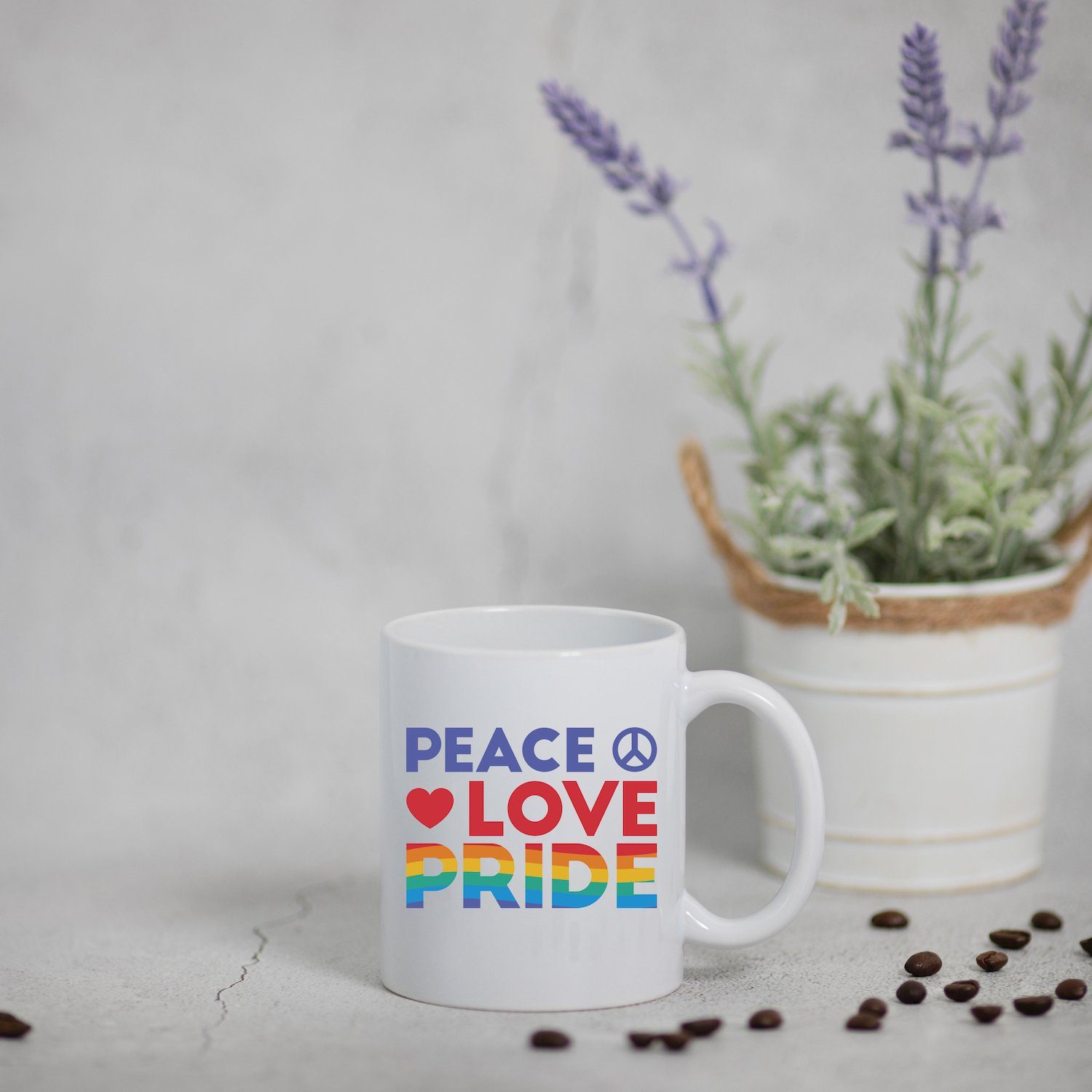 Geschenk, Tasse Youth trendigem Pride Peace Weiss Keramik, Motiv mit Kaffeetasse Designz Love