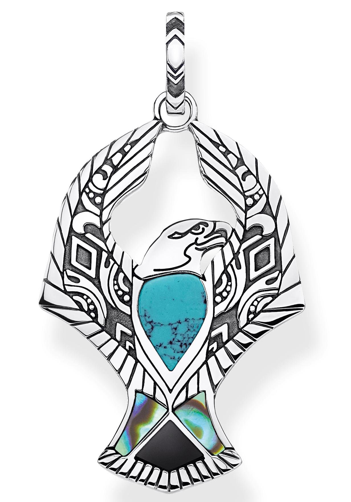 THOMAS SABO Kettenanhänger »Adler, PE840-980-7«, mit Perlmutt, Onyx und
