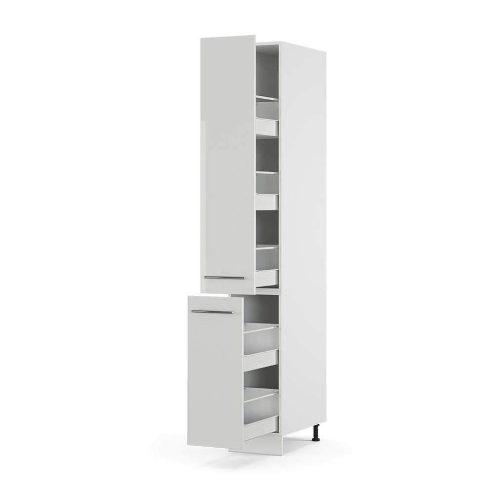 Vicco Hochschrank Fame-Line, Weiß Hochglanz/Weiß, 30 cm (1-St) – Bild 4 von 5