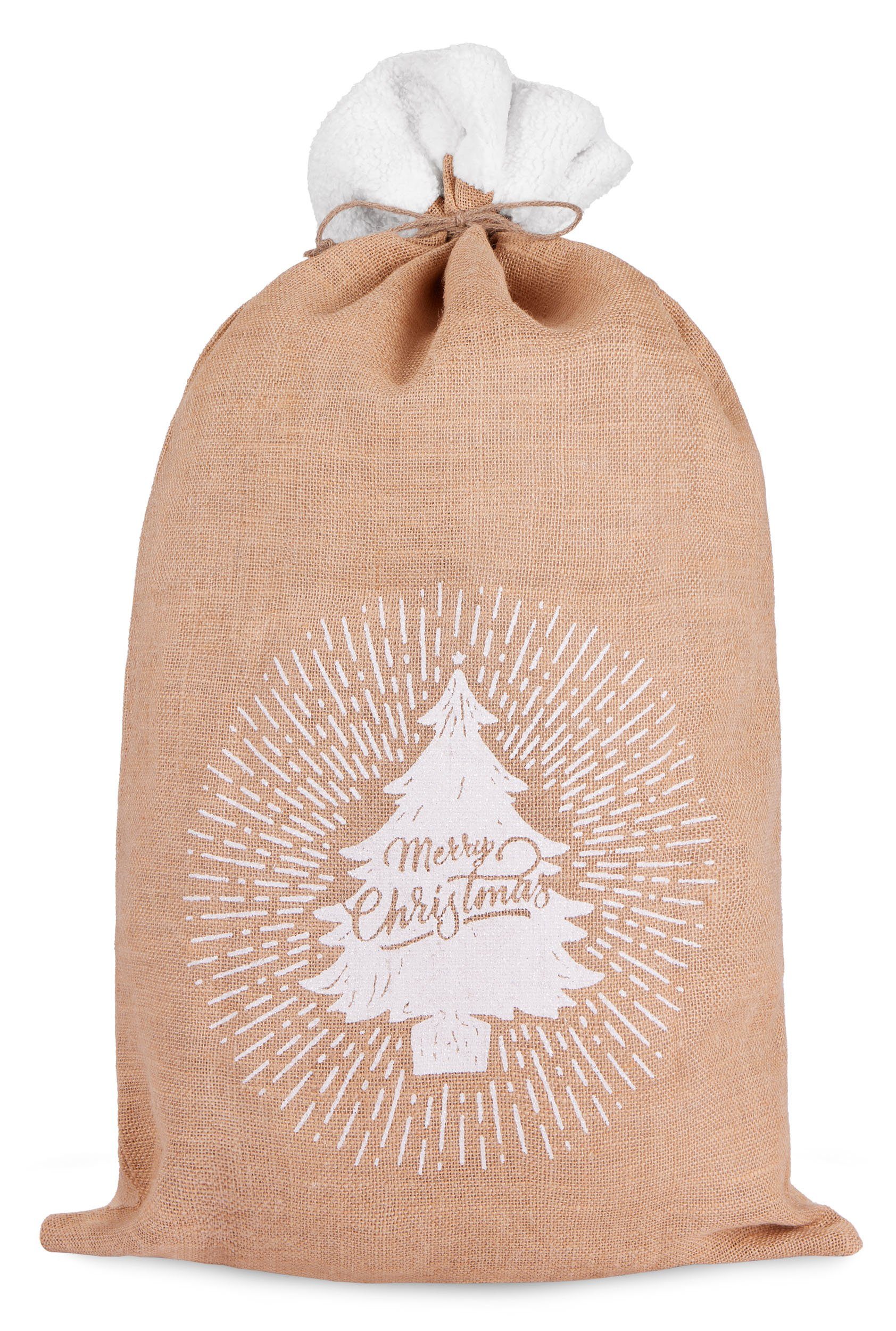Aufbewahrungstasche Weihnachtssack Tannenbaum Merry Christmas - 80 cm Geschenksack