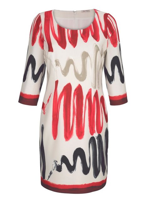 Alba Moda Kleid in grafischem Print in weiß