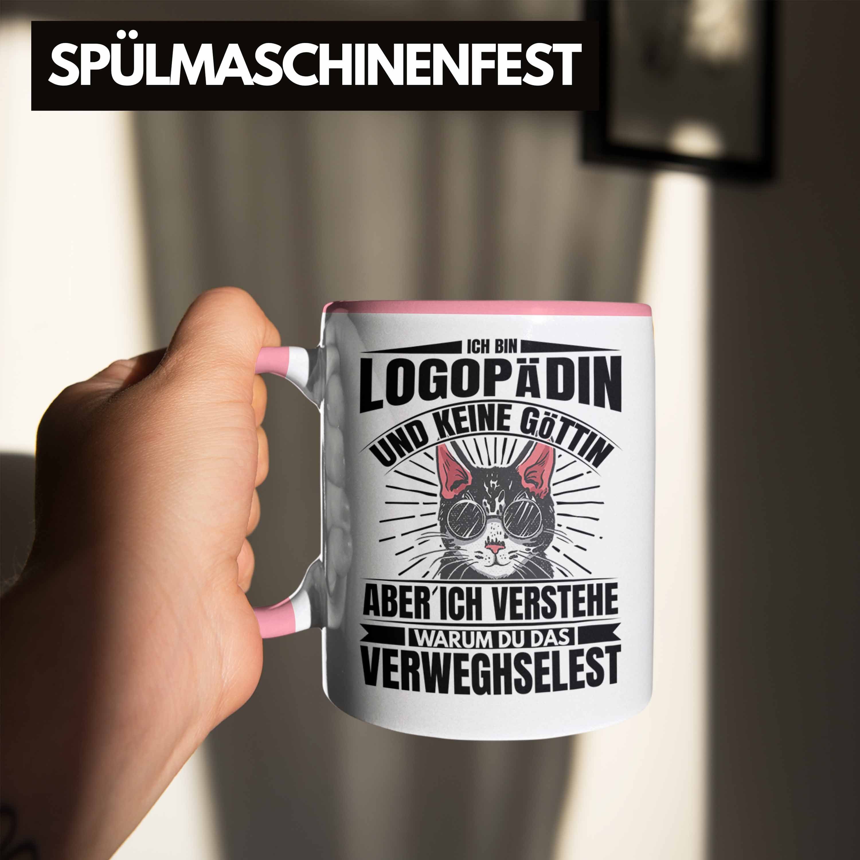 Tasse Lustiger Trendation Trendation Spruch - Geschenk Tasse Logopädie Rosa Logopädin