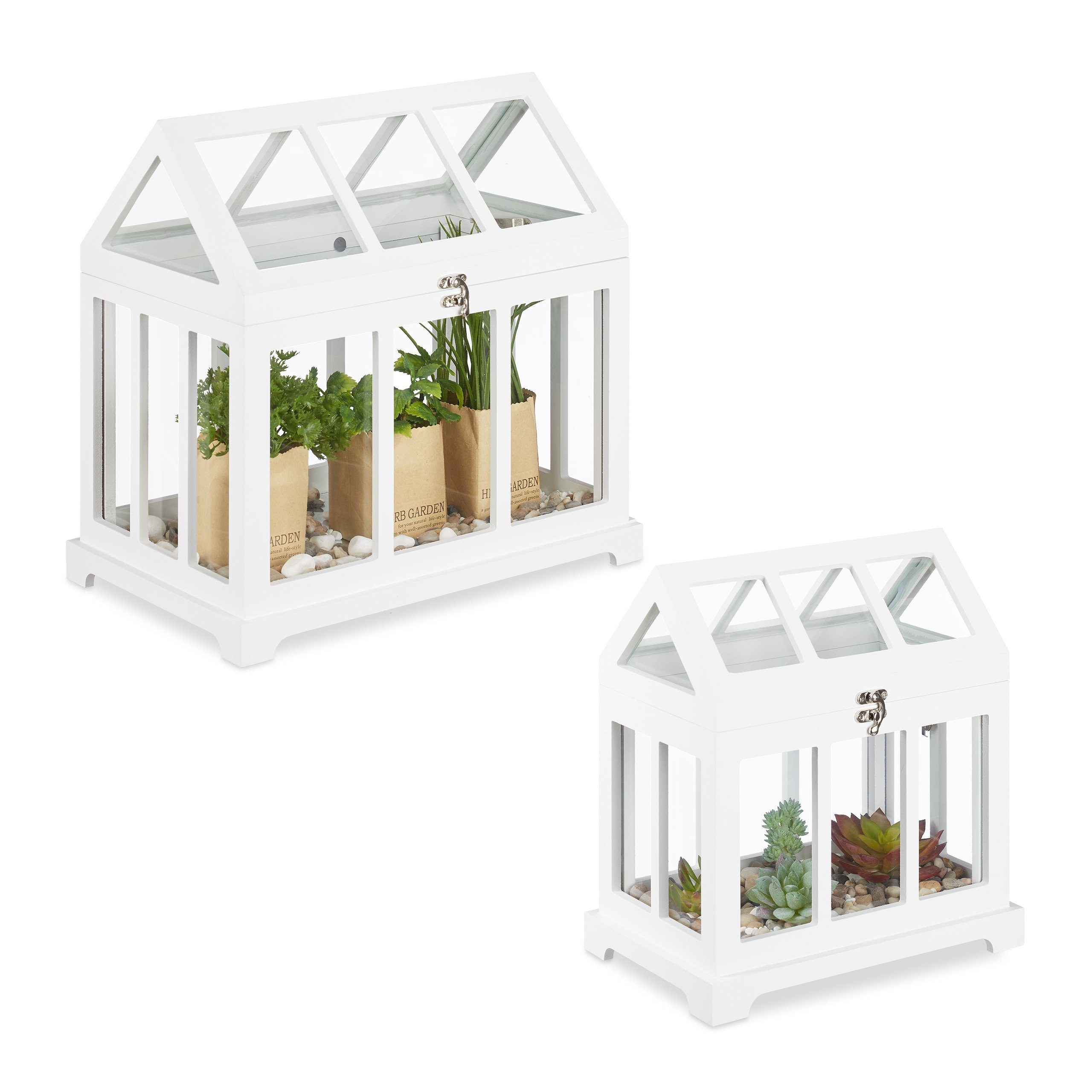relaxdays Gewächshaus Mini Gewächshaus 2er Set günstig online kaufen
