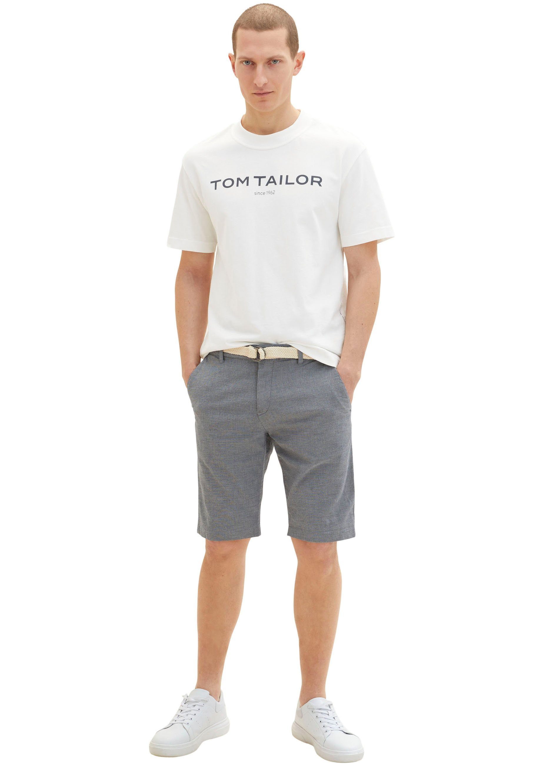 TOM TAILOR Shorts white navy