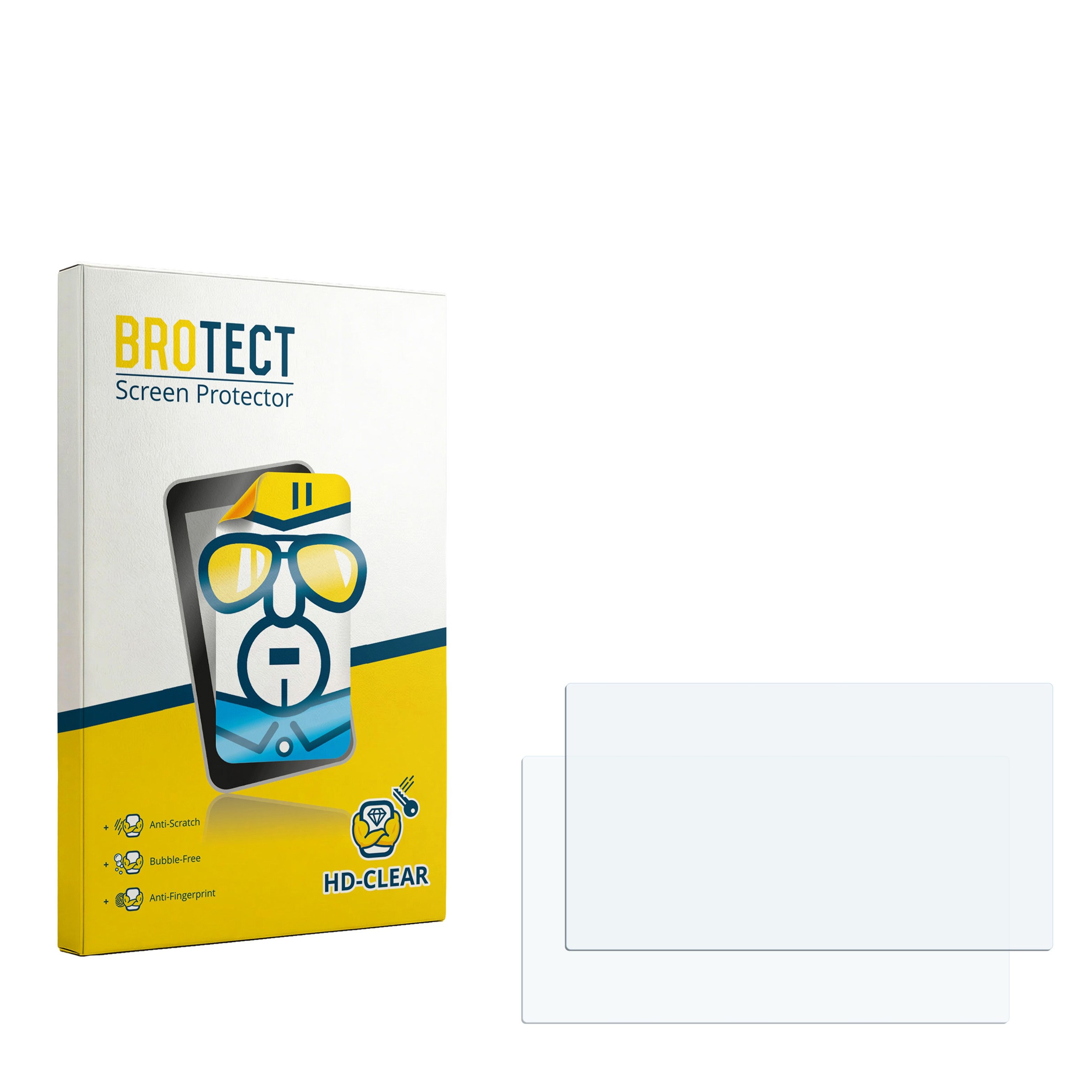 BROTECT Displayschutzfolie Schutzfolie für Ralcam Endoscope Camera 5", 2 Stück, Displayschutz Schutz Folie Klar Transparent