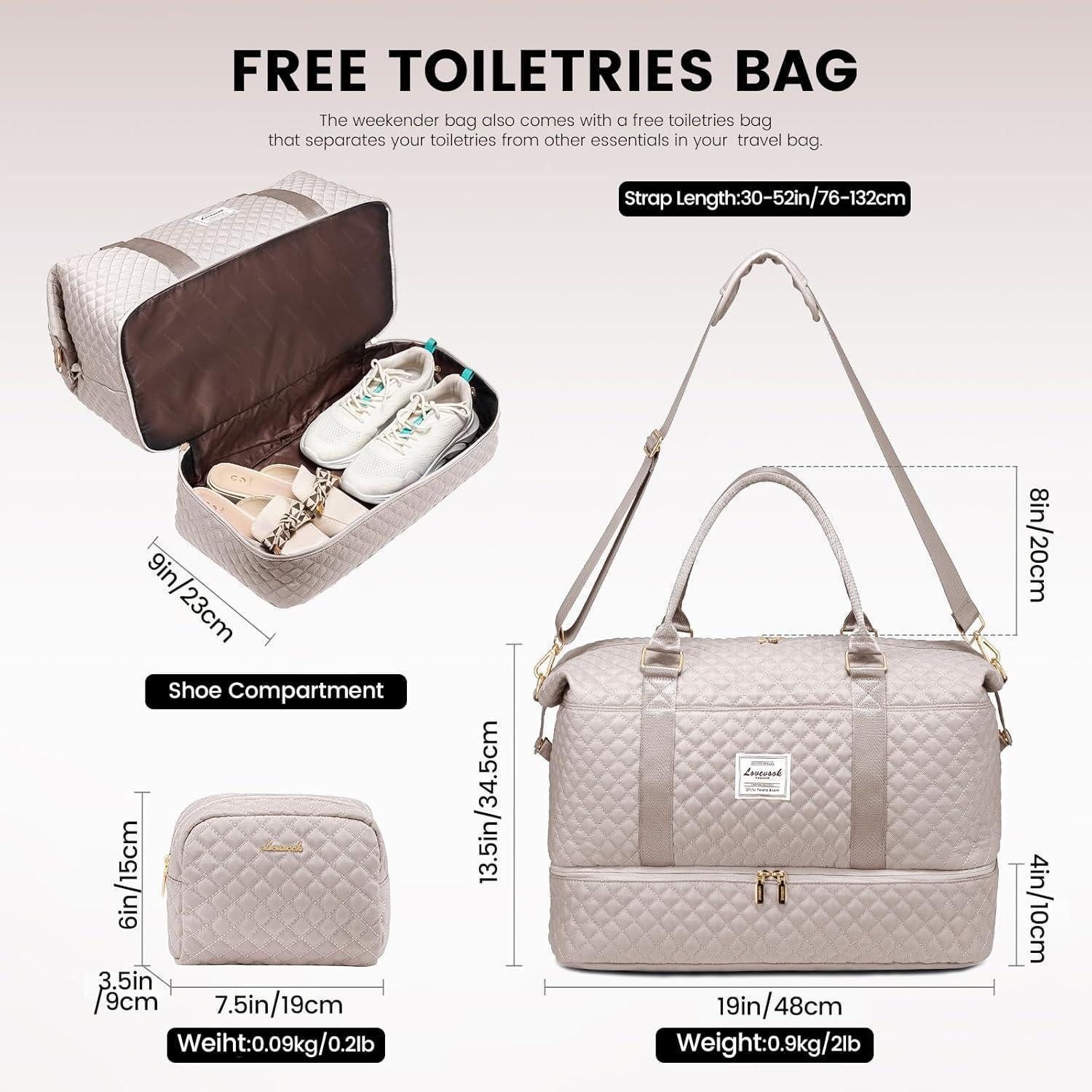 LuxusKollektion Reisetasche Reisetasche Handgepäck mit Schuhfach & Nassfach Wickeltasche