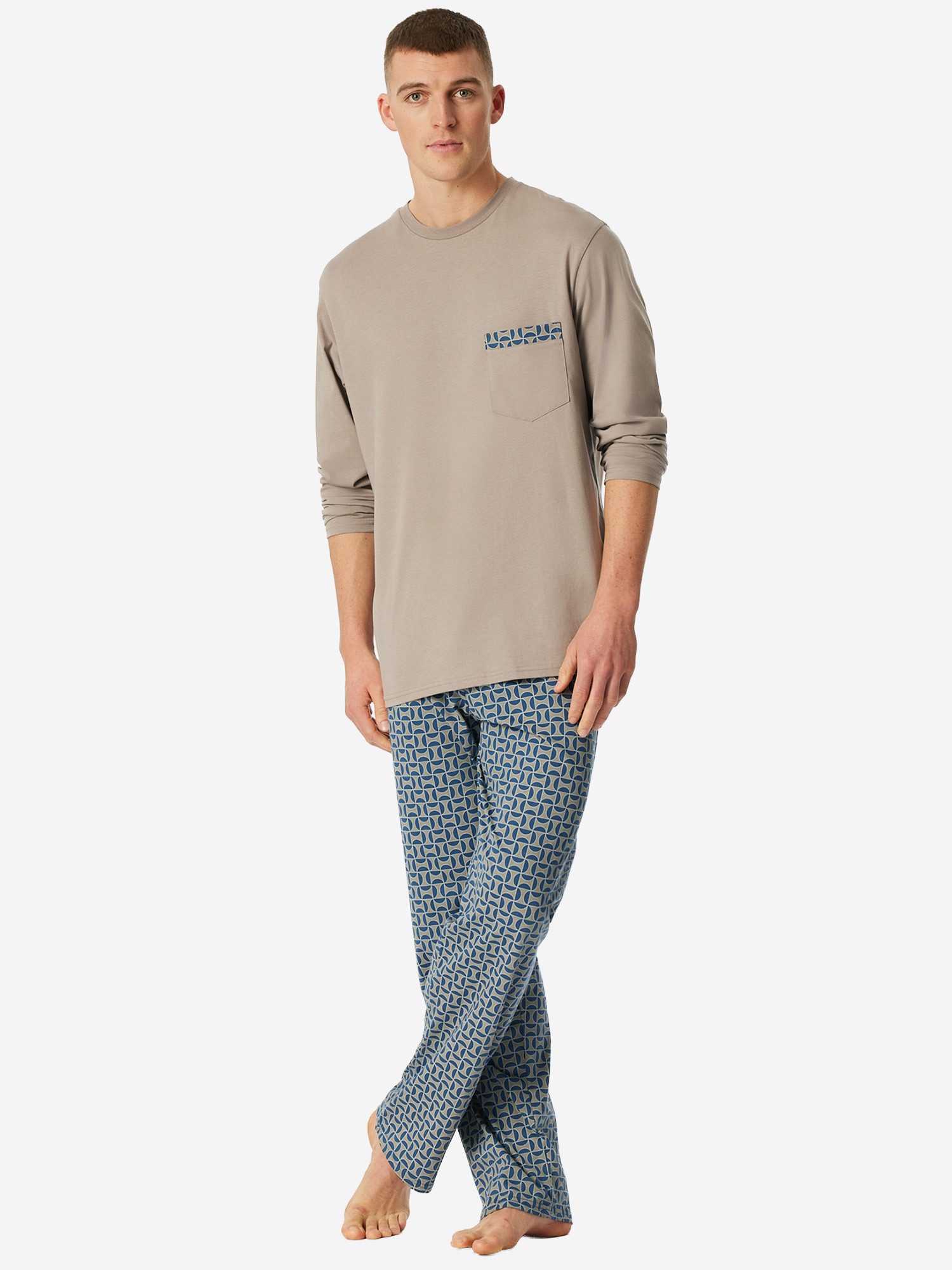 Schiesser Pyjama Comfort Nightwear (2 tlg) schlafanzug schlafmode bequem günstig online kaufen