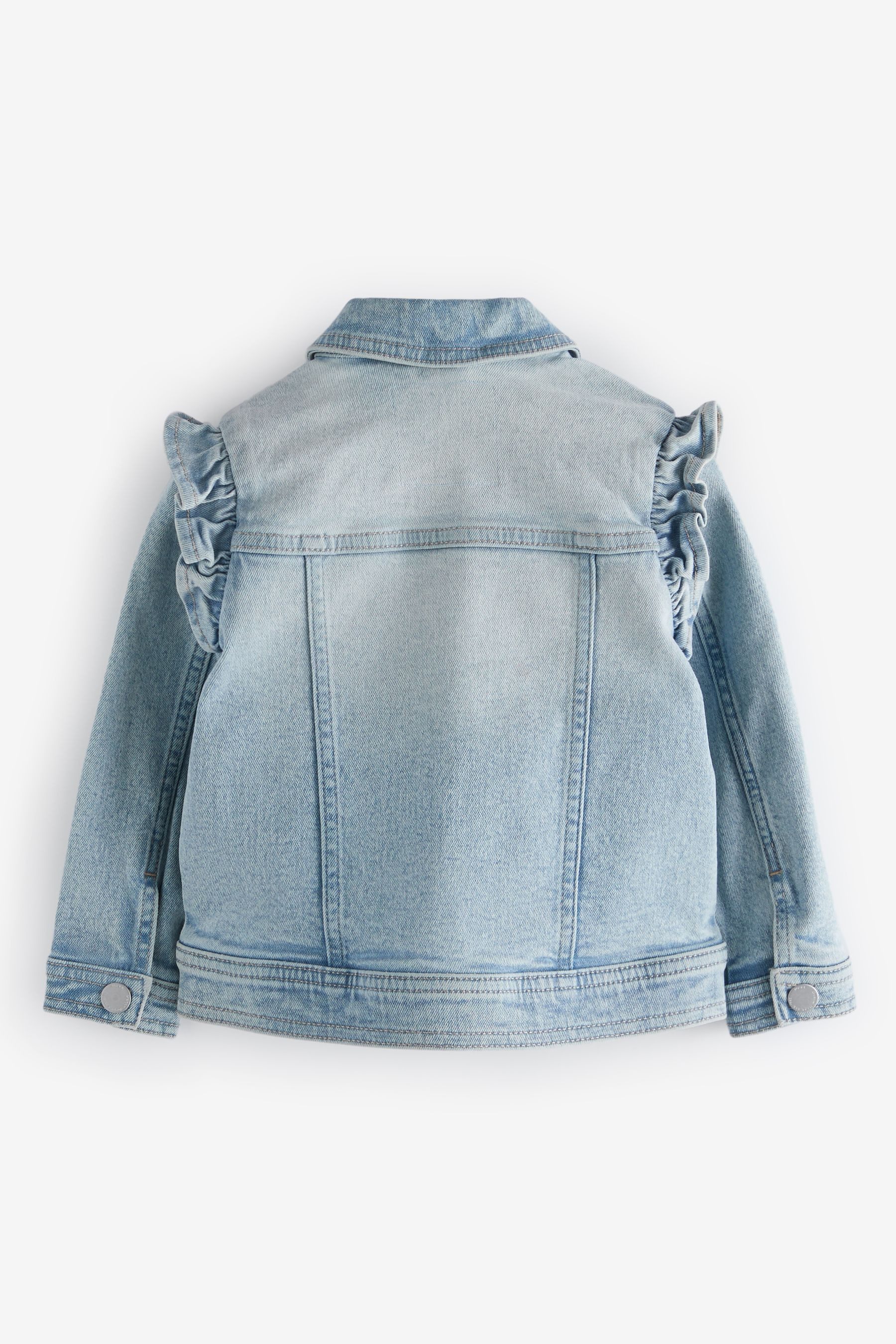Next Jeansjacke Jeansjacke mit Schulterrüschen (1-St) günstig online kaufen