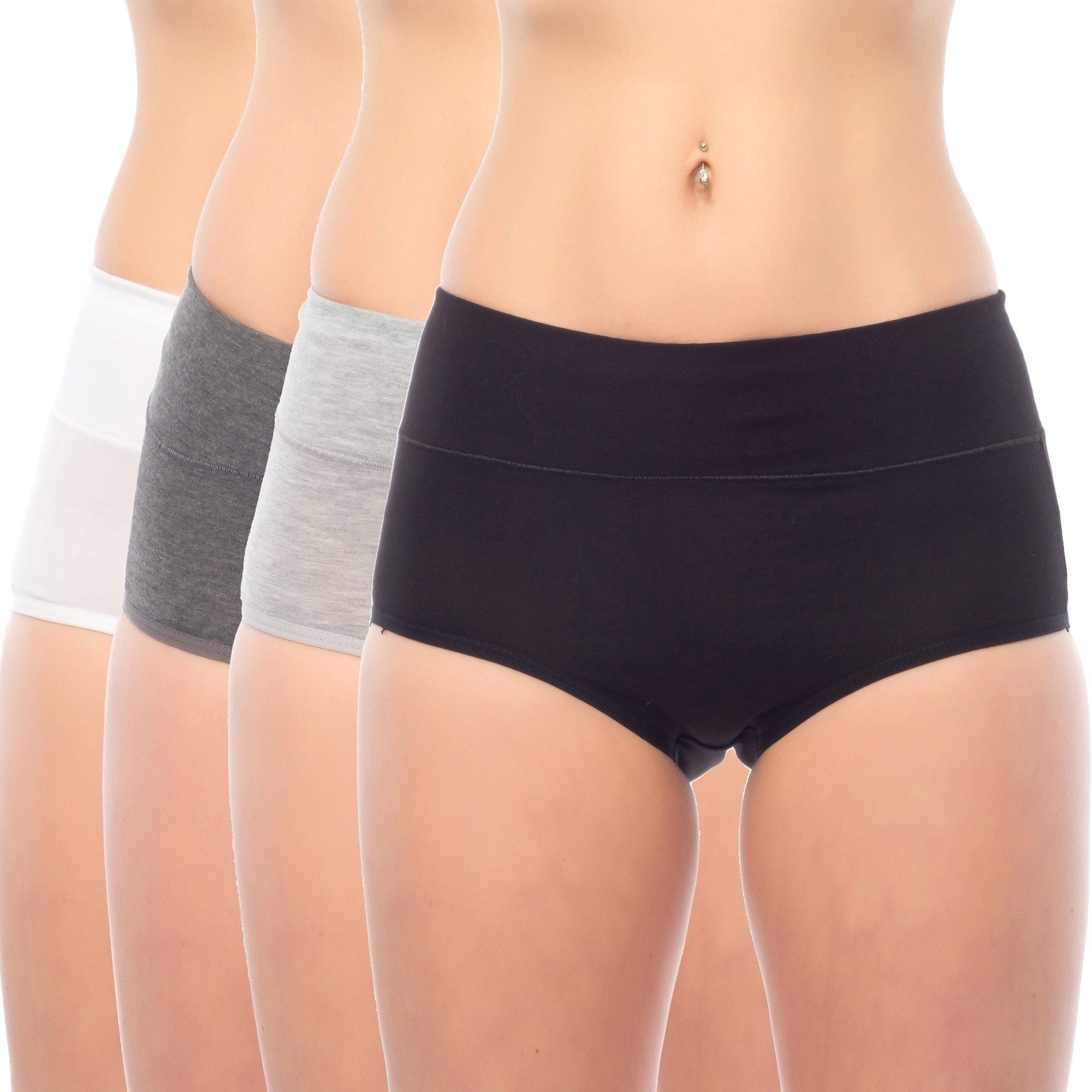Bongual High-Waist-Hipster Taillenslip mit extra breitem Bund Gr. S/36