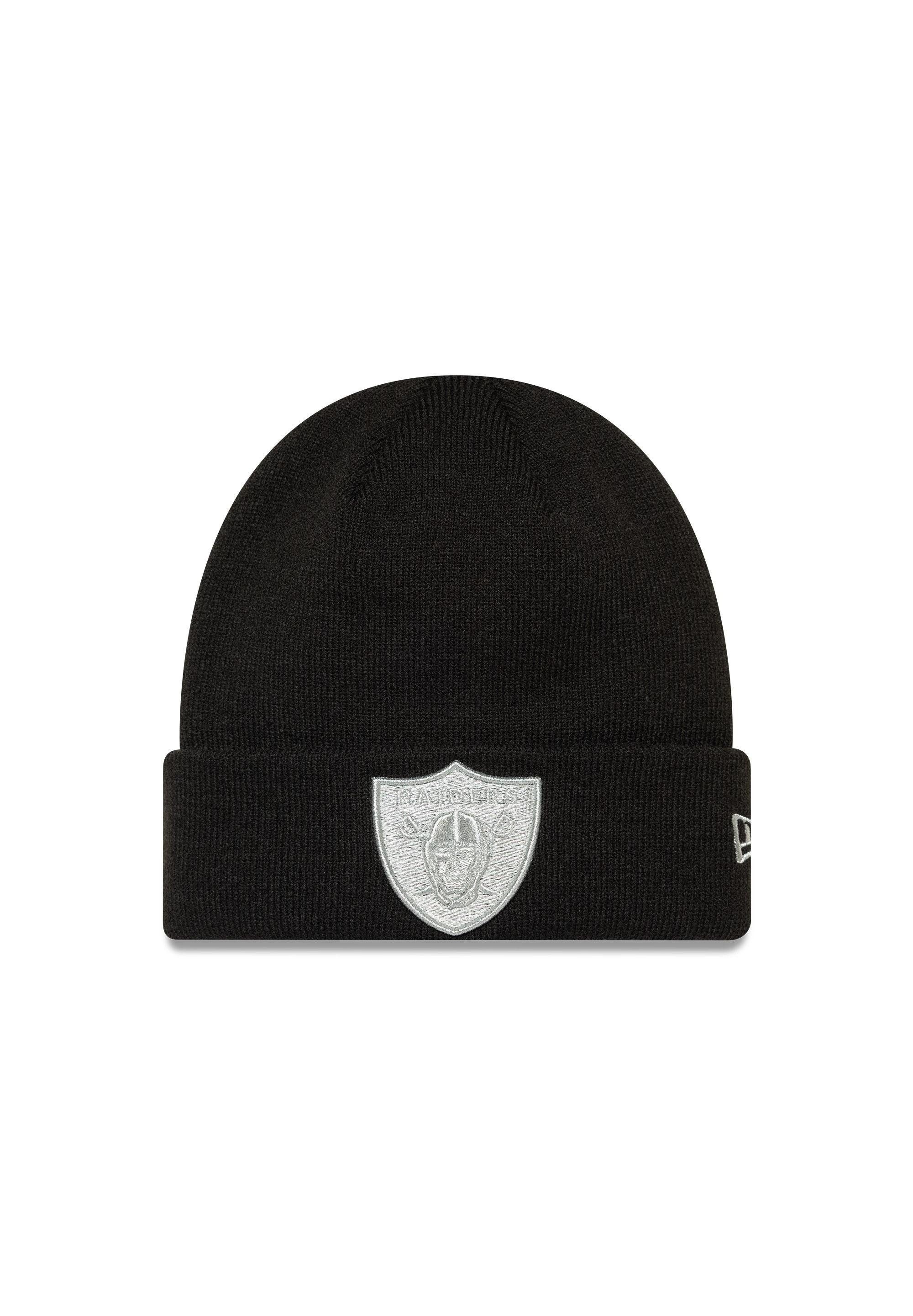 Bommelmütze Las Vegas Raiders New Era Metallic Beanie NFL schwarz