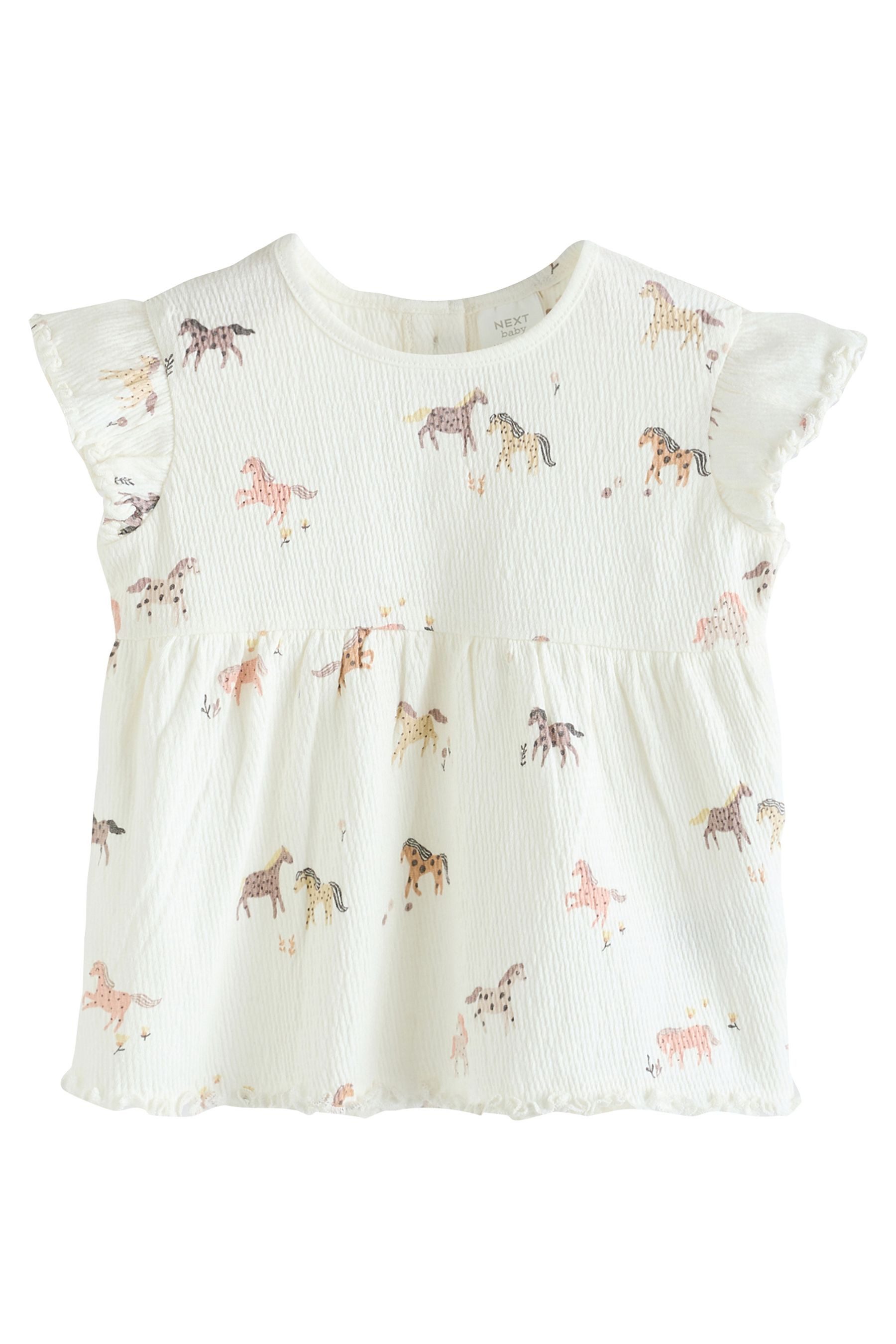 Next Top & Shorts Baby-T-Shirt und Shorts mit Rüschen im 6-er Set (6-tlg)
