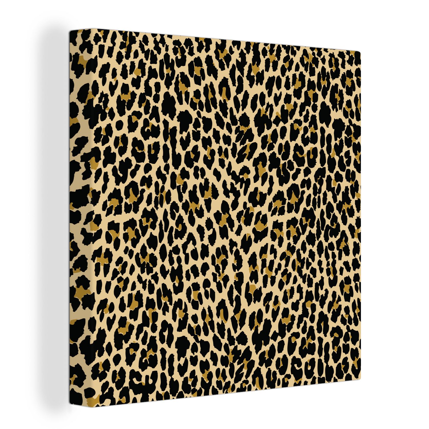 OneMillionCanvasses® Leinwandbild Panther Druck - Muster - Tiere, (1 St), Leinwand Bilder für Wohnzimmer Schlafzimmer