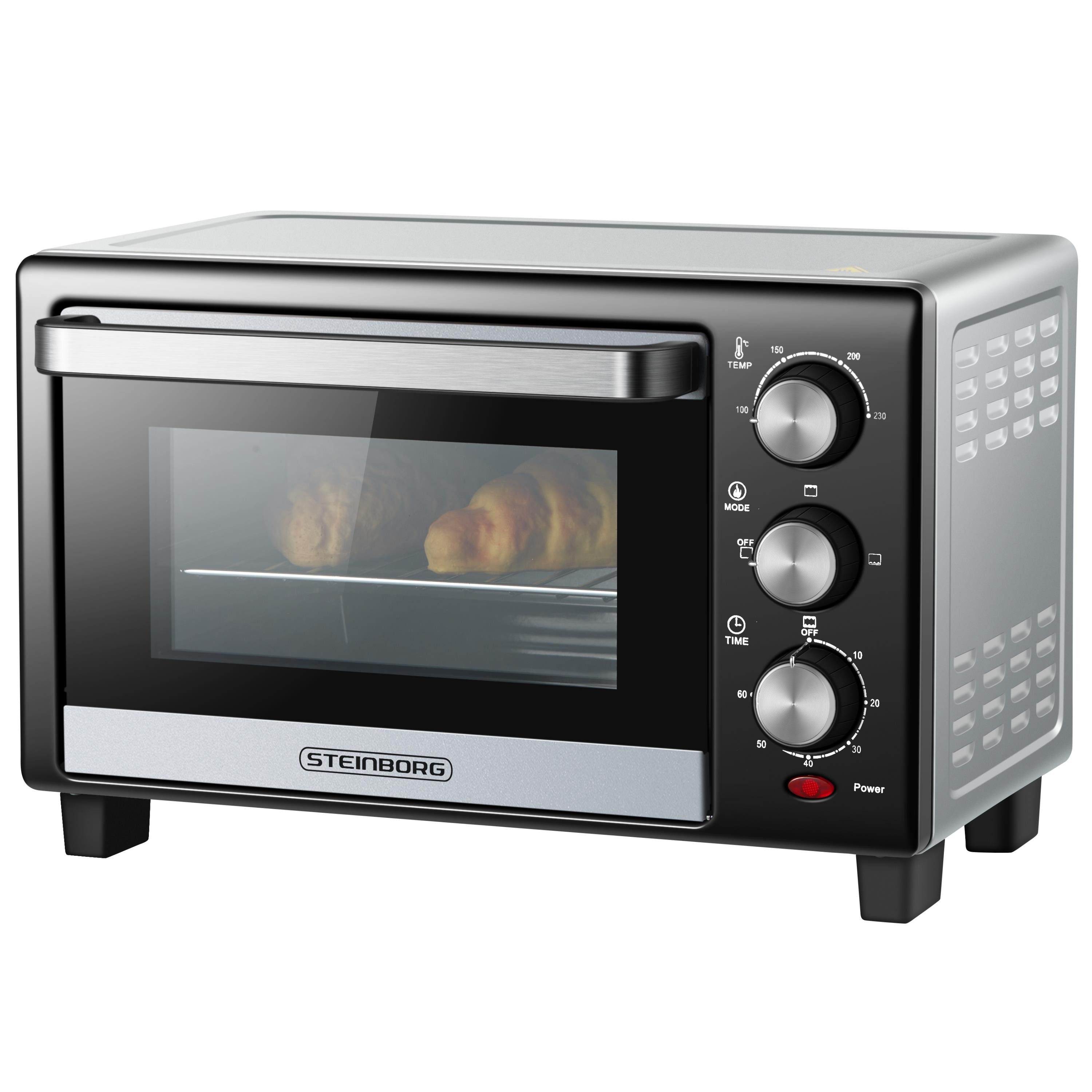 STEINBORG Minibackofen SB-3017, 15 Liter,mit Krümelblech,1200 Watt