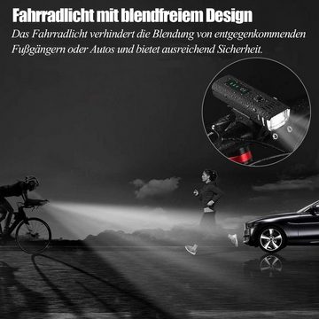 zggzerg Fahrradbeleuchtung »LED Akku Fahrradlampe mit Front Rücklicht Wasserdicht Wiederaufladbare«