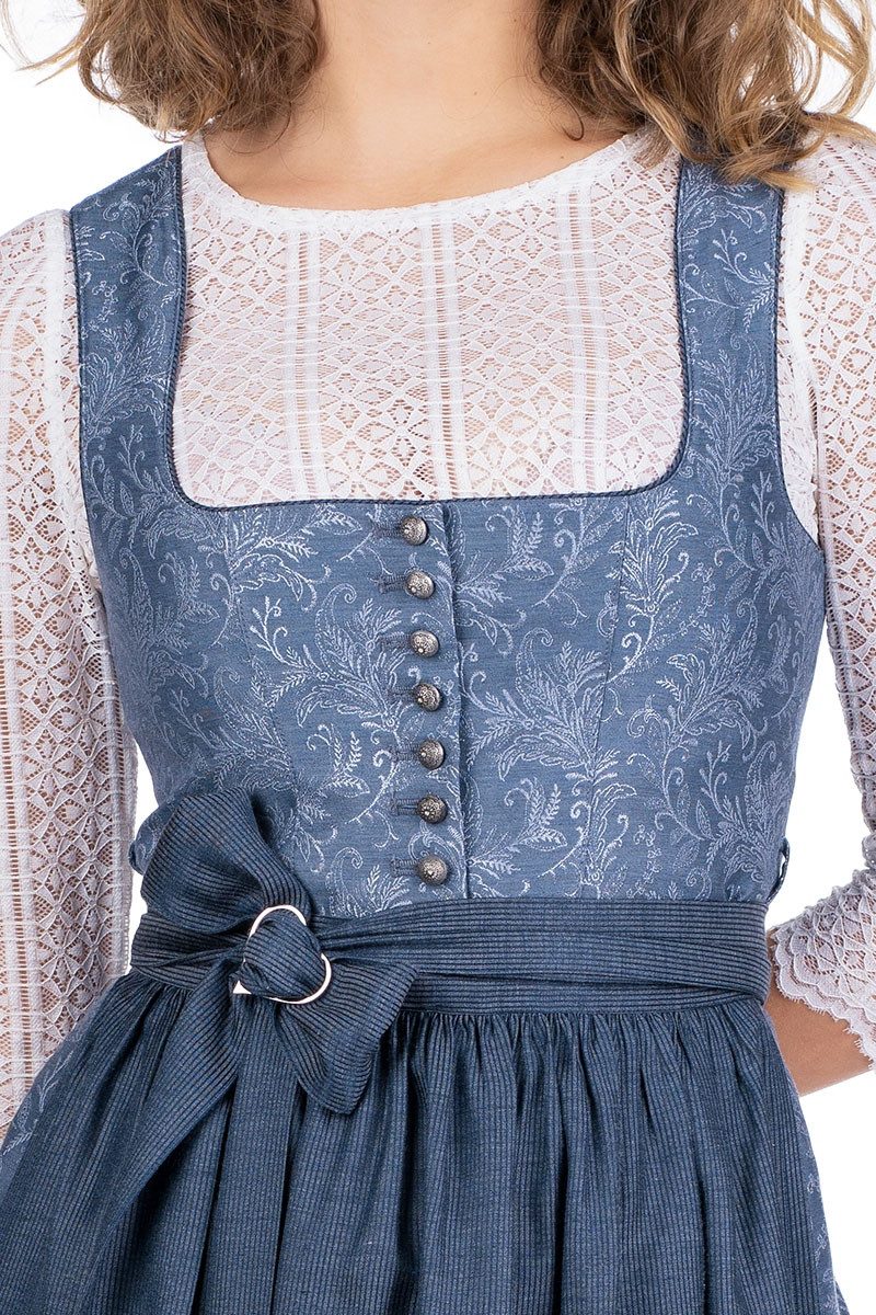 MarJo Dirndl Midi Dirndl 2tlg. - JOSEPHINE - blaugrau