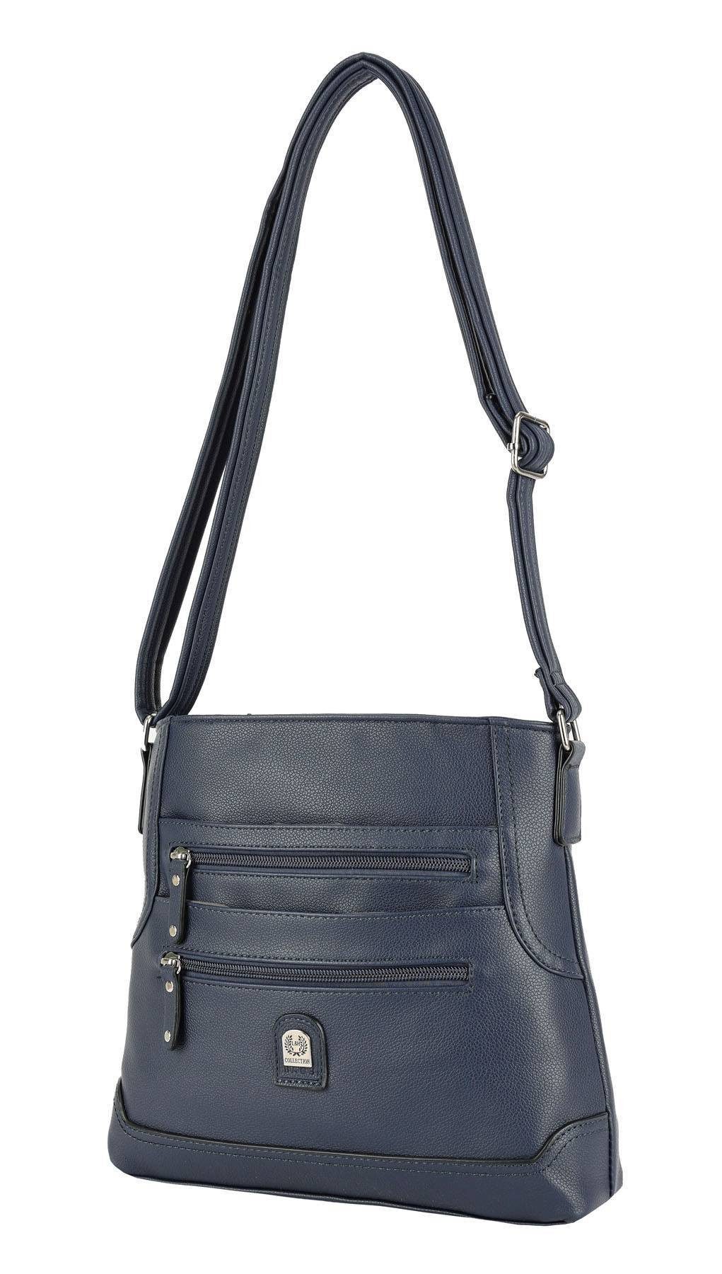 ITALYSHOP24 Schultertasche Damen Tasche Umhängetasche CrossBody Schultertasche CrossOver, Vintage Shopper Leder Optik Reisetasche Handtasche