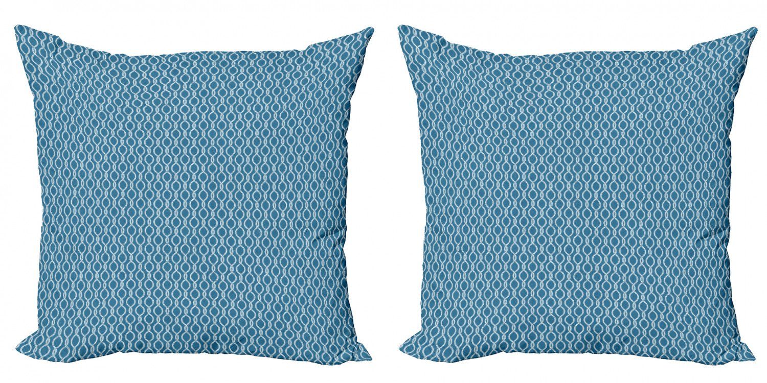 Kissenbezüge Modern Accent Doppelseitiger Digitaldruck, Abakuhaus (2 Stück), Nautisch Sailor Knot Muster