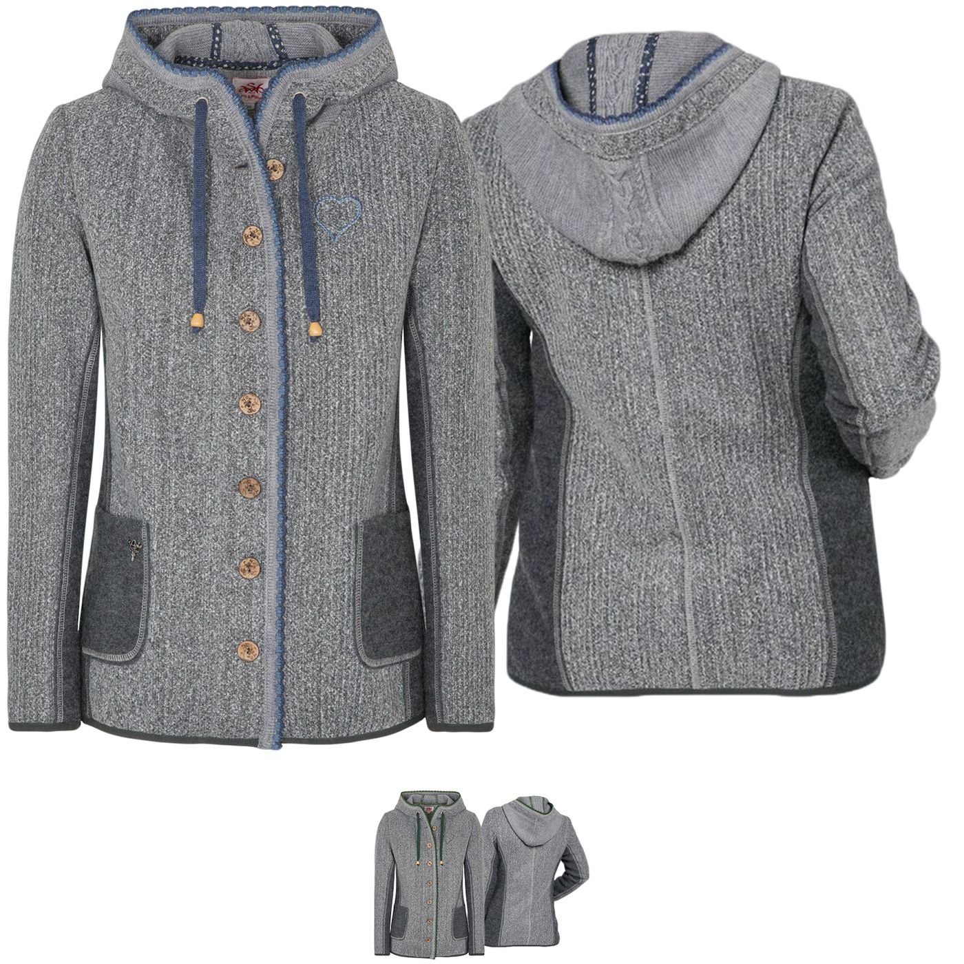 Blau WILHELMINA Spieth Damen Trachtenjacke & Strickjacke Janker Wolljanker Trachten Wensky jacke