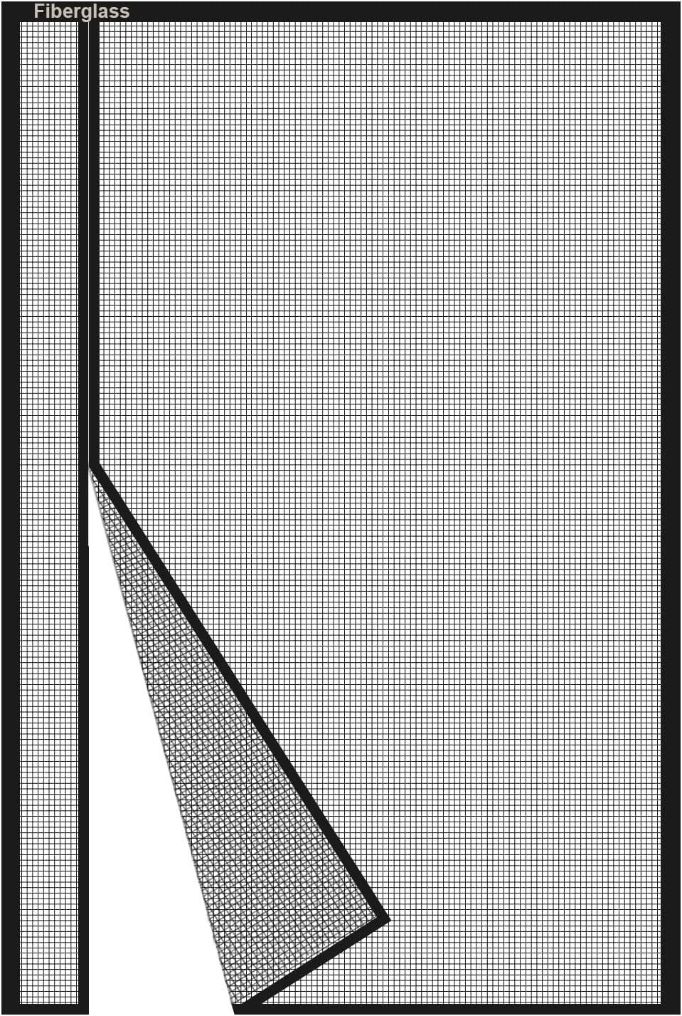 FELIXLEO Fliegengitter-Gewebe Fliegengitter Balkontür 140x200cm Magnet Fiberglas Schwarz, (1-St)