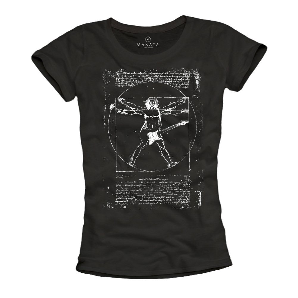 MAKAYA T-Shirt Sommer Top Vintage Musik günstig online kaufen