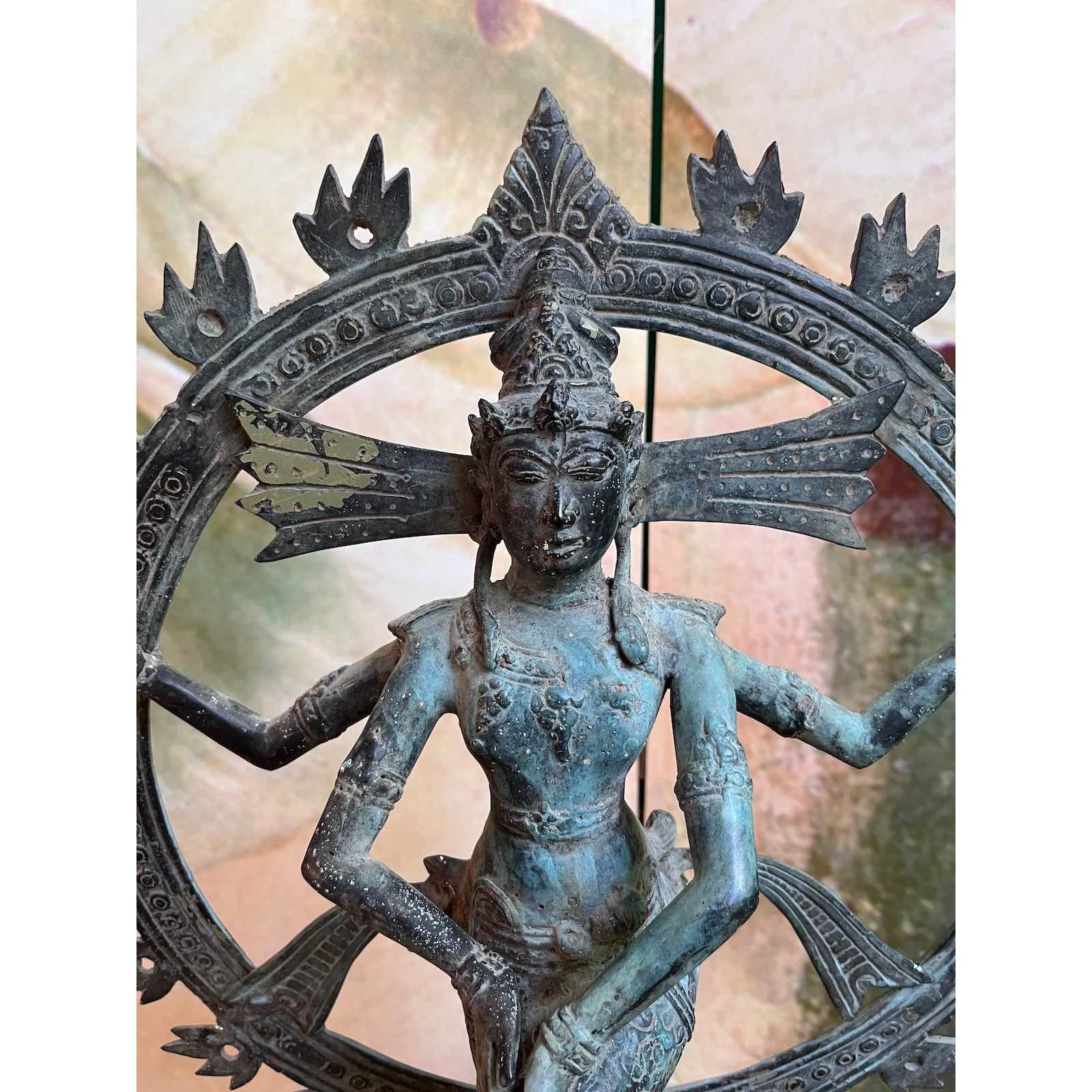Skulptur Buddhafigur LifeStyle Indonesien Shiva Bronze Dancing Figur Asien -alt