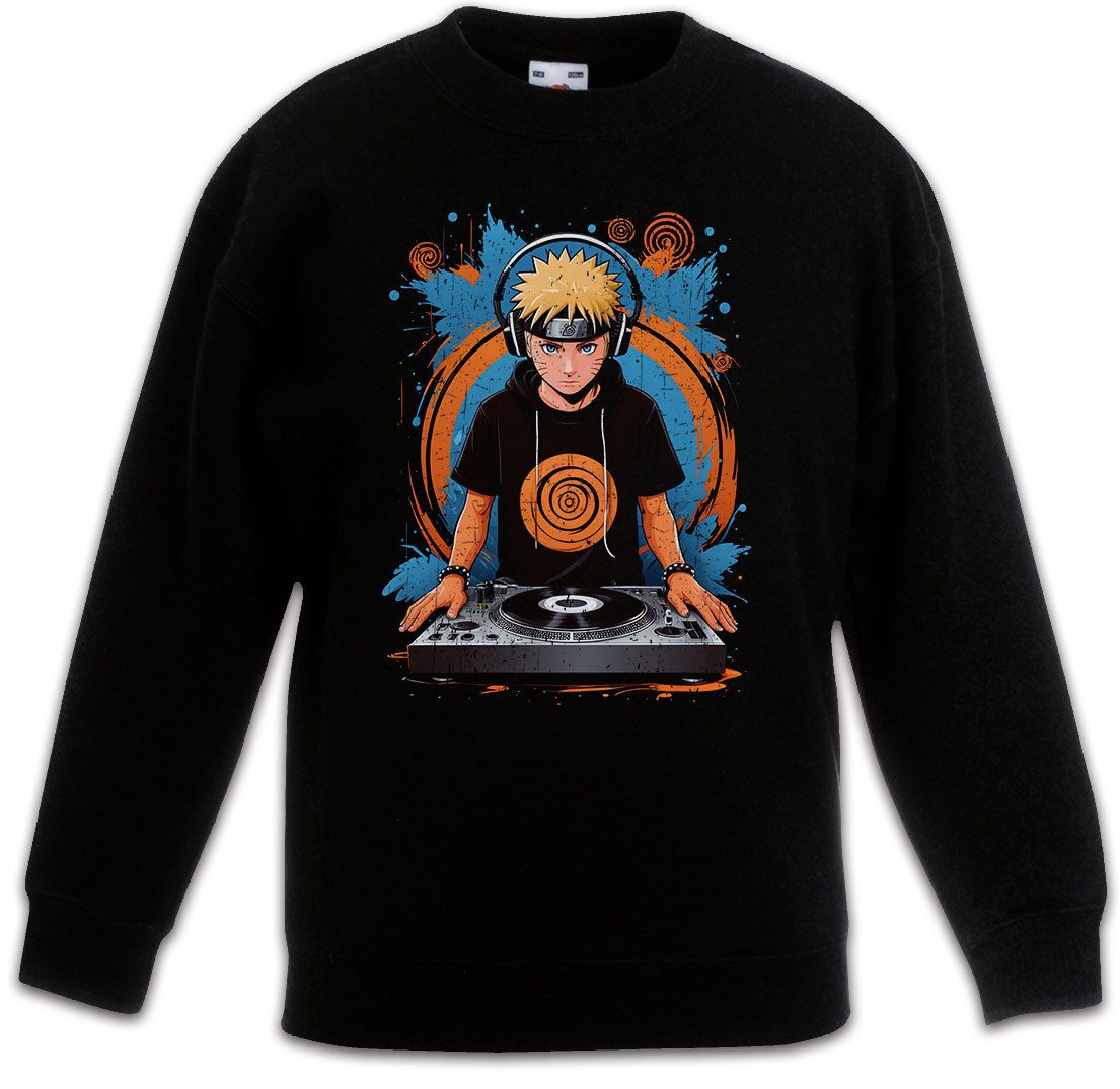 Sweatshirt Ninja DJ Kinderpullover Shinobi System Anime Naruto Music Musik