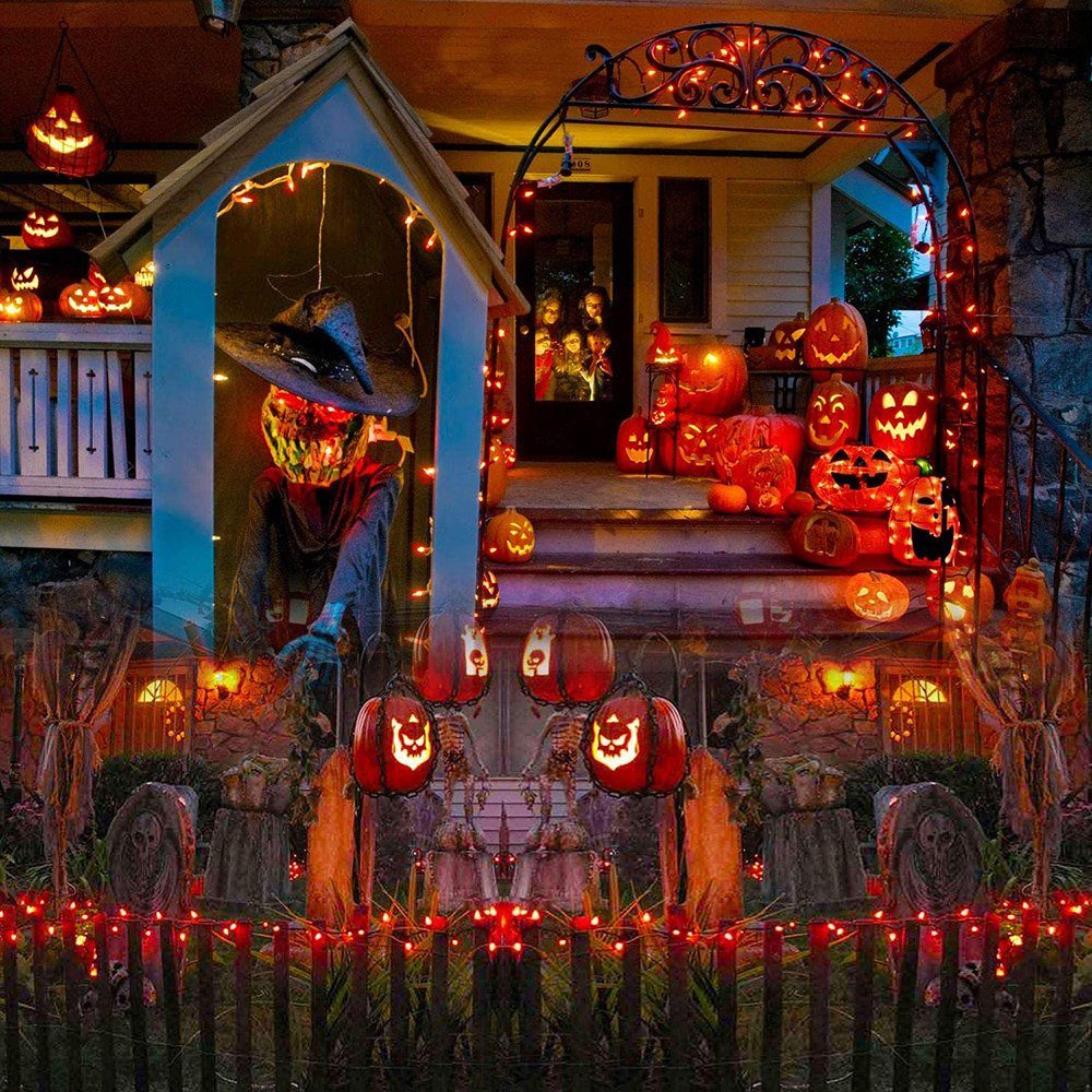 Lichterkette 8 Laybasic Halloween,Party,Fensterdeko Modi,10M/20M/30M/50M/100M,für Lichterkette Rot Licht, Dekolicht,Weihnachtsbeleuchtung,LED Vorhang LED