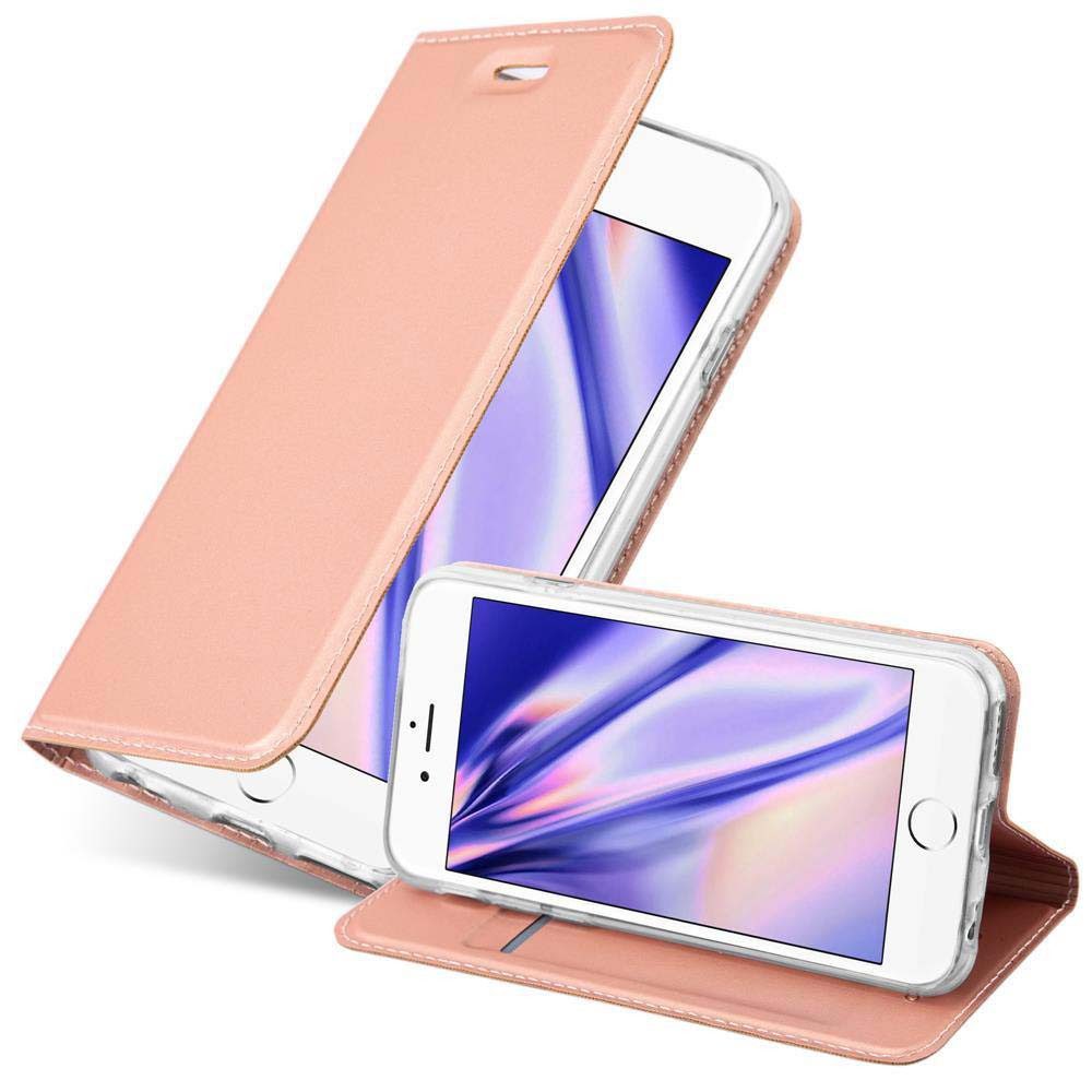 Cadorabo Handyhülle für iPhone 6 PLUS / 6S PLUS Hülle Apple iPhone 6 PLUS / 6S PLUS, Schutzhülle Hülle mit Standfunktion, Magnetverschluss und Kartenfach