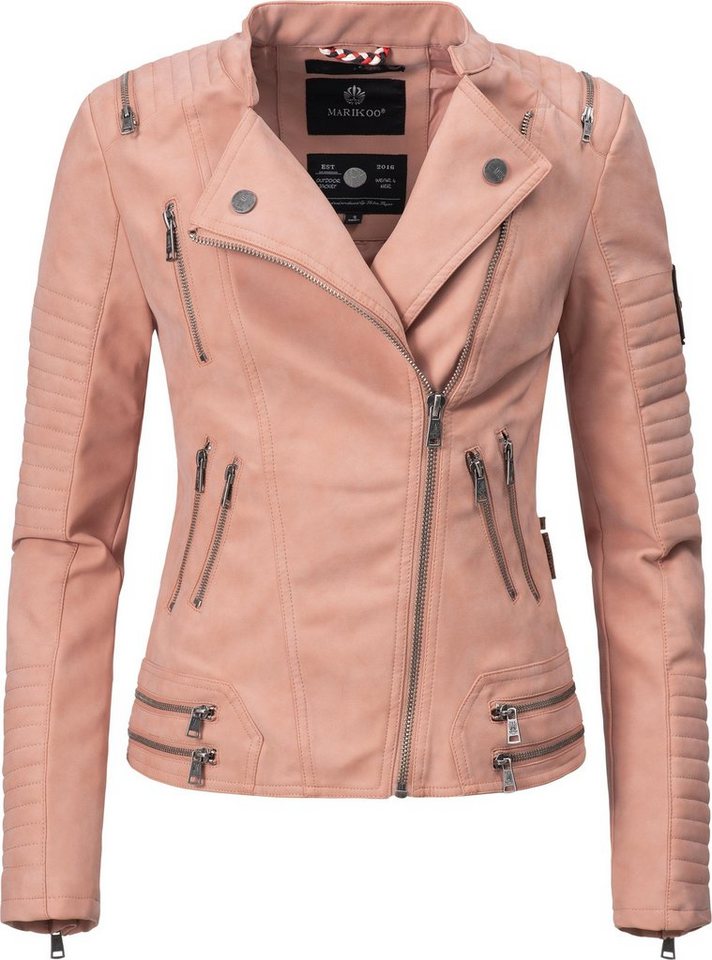 Marikoo Bikerjacke »Akikoo« rockige Damen Kunstlederjacke Übergangsjacke Marikoo Bikerjacke »Akikoo« rockige Damen Kunstlederjacke Übergangsjacke