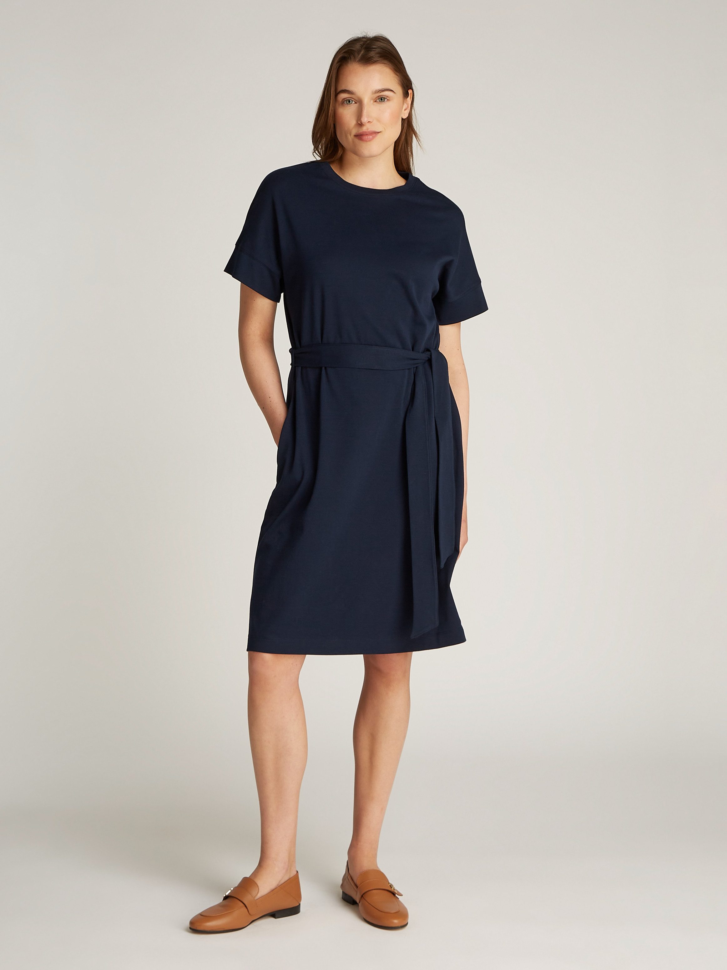 Tommy Hilfiger A-Linien-Kleid COTTON INTERLOCK SHORT günstig online kaufen