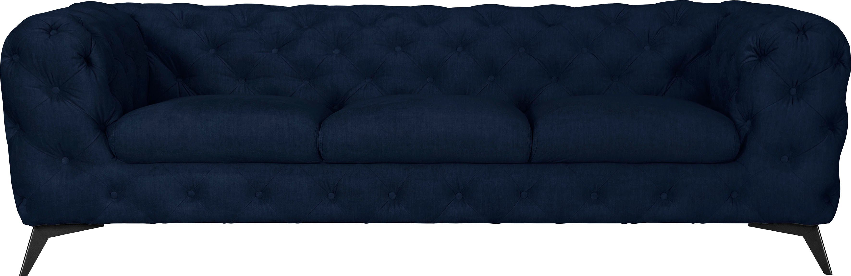 Home affaire Chesterfield-Sofa Glynis, aufwändige Knopfheftung, moderne Chesterfield Optik, Fußfarbe wählbar