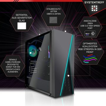 SYSTEMTREFF Gaming-PC (AMD Ryzen 5 5600G, RX Vega 7, 16 GB RAM, 256 GB SSD, Luftkühlung, Windows 11, WLAN)