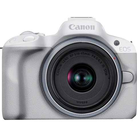 Canon EOS R50 + RF-S 18-45mm F4.5-6.3 IS STM Kit Systemkamera (RF-S 18-45mm F4.5-6.3 IS STM, 24,2 MP, Bluetooth, WLAN)