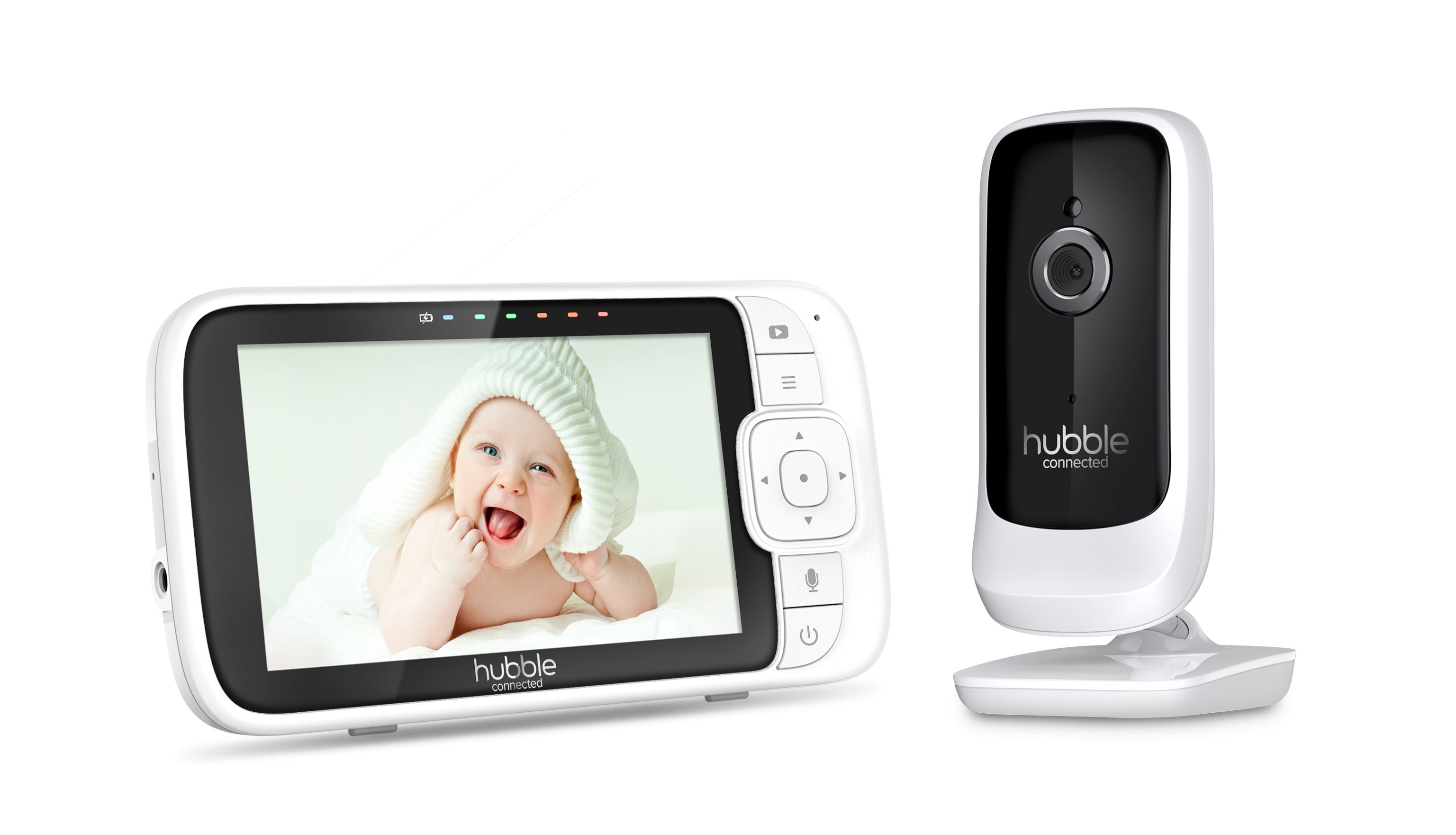 Hubble Connected Video-Babyphone Nursery View Premium 5", Babymonitor -  Temparatursensor, Gegensprech-, und Nachtsichtfunktion