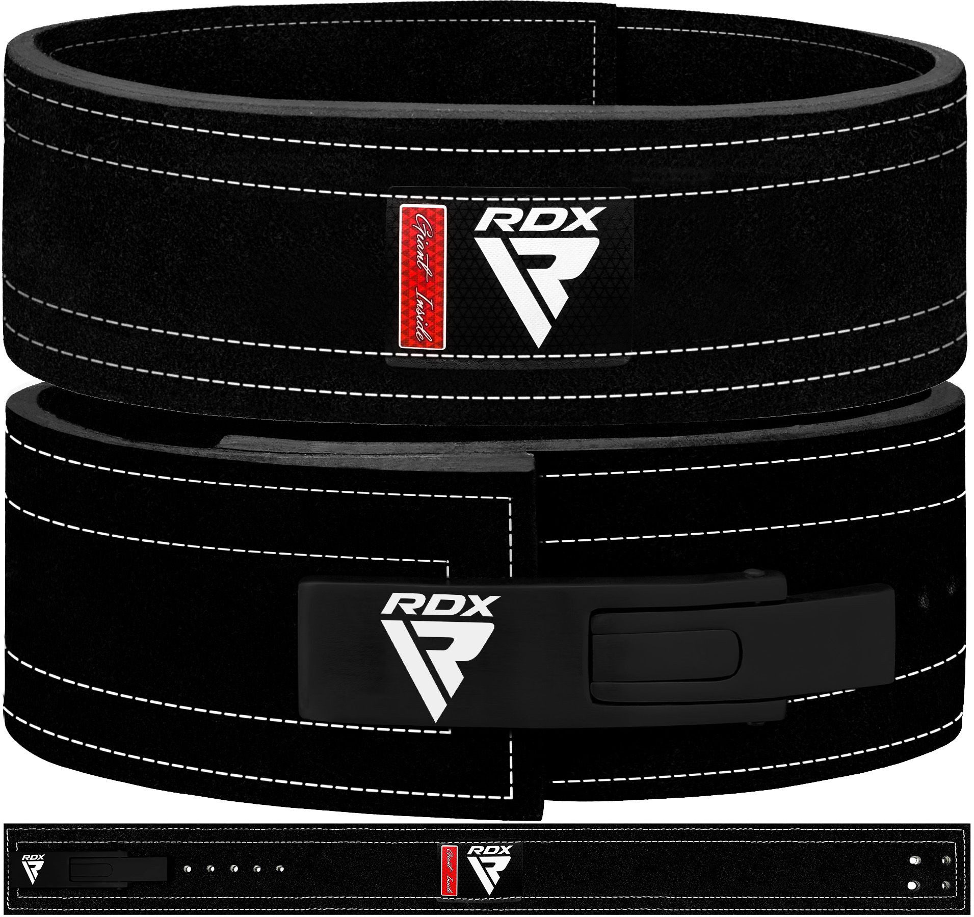 RDX Sports Bauch- und Rückenstützgürtel RDX 4 INCH POWERLIFTING CONGRESS APPROVED POWERLIFTING LEDER GÜRTEL