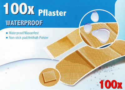 Wundpflaster 100x PFLASTER Set Wasserfest mit Antihaft-Polster Pflasterset Wundpflaster 99 (100 St)