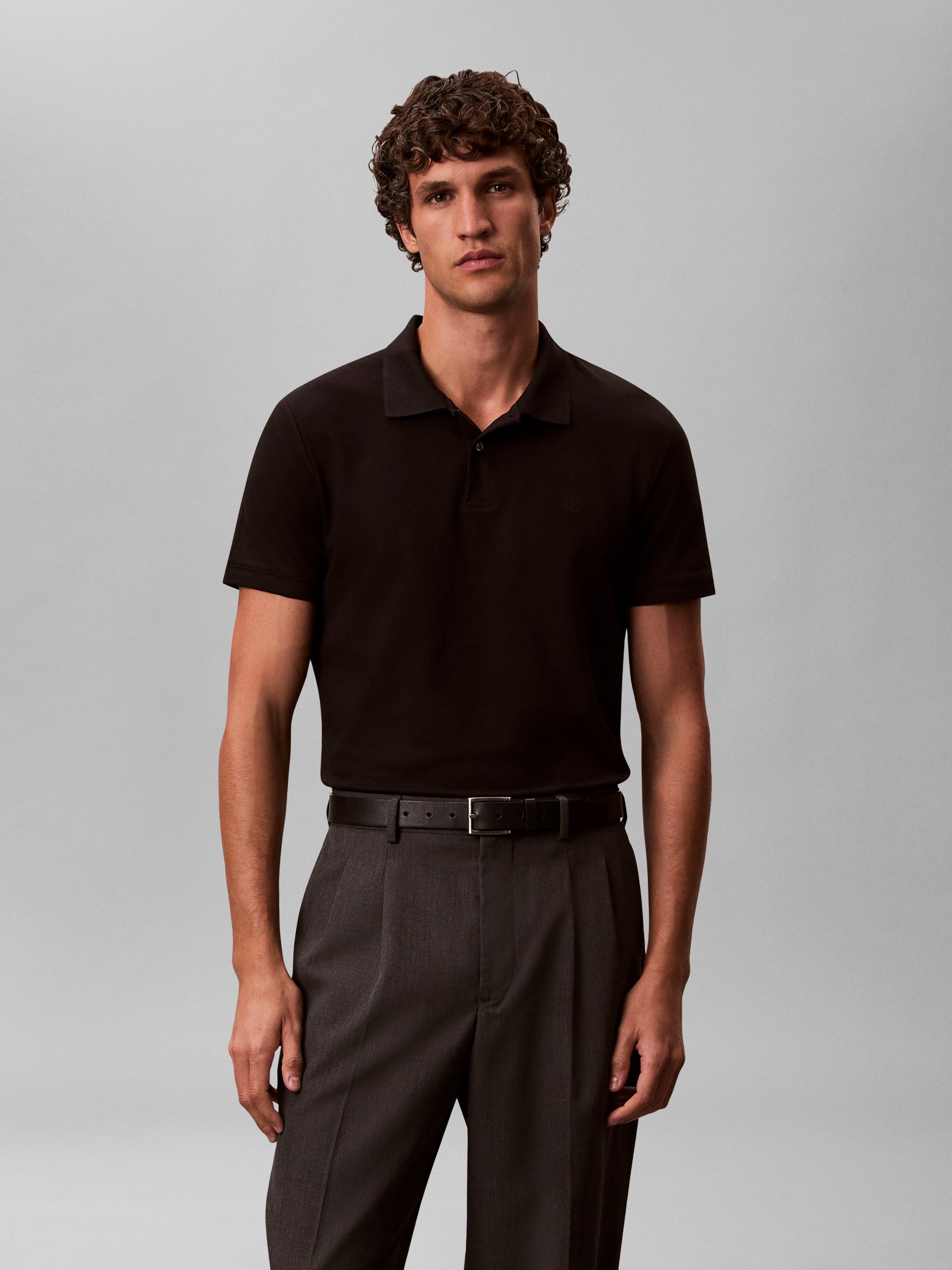 Poloshirt SS SLIM REFINED PIQUE POLO