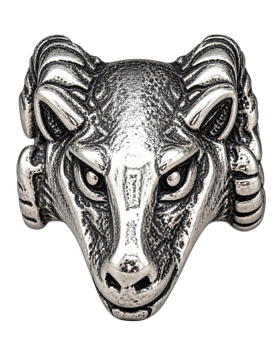 Kiss of Leather Diadem Widderkopf Bartperle aus 925 Sterling Silber, Haarperle 7 x 6 mm