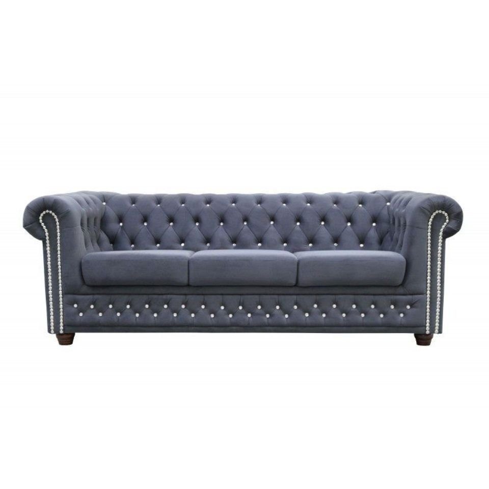 JVmoebel Sofa, Chesterfield Sofagarnitur 3+2+1 Schlafsofa Sofa Couch Polster Leder