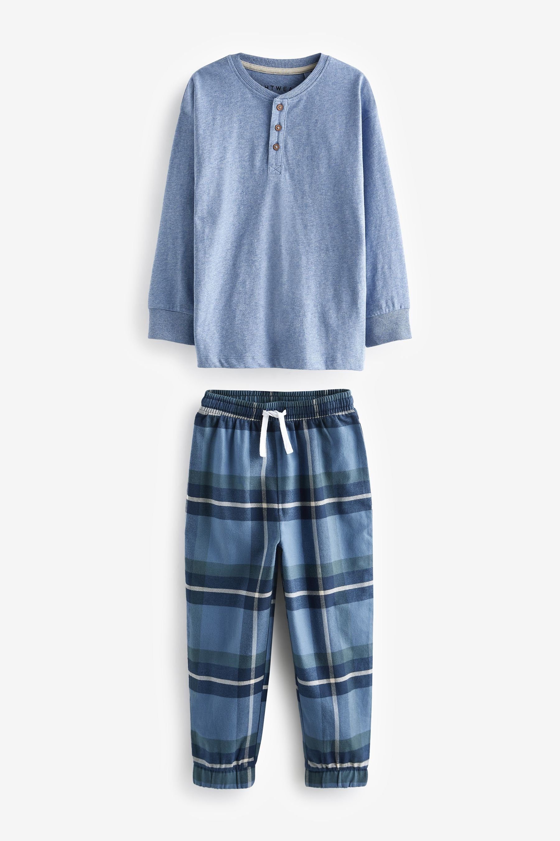 Next Pyjama Pyjamas Bottom 2er-Pack tlg) (4 Check Blue im