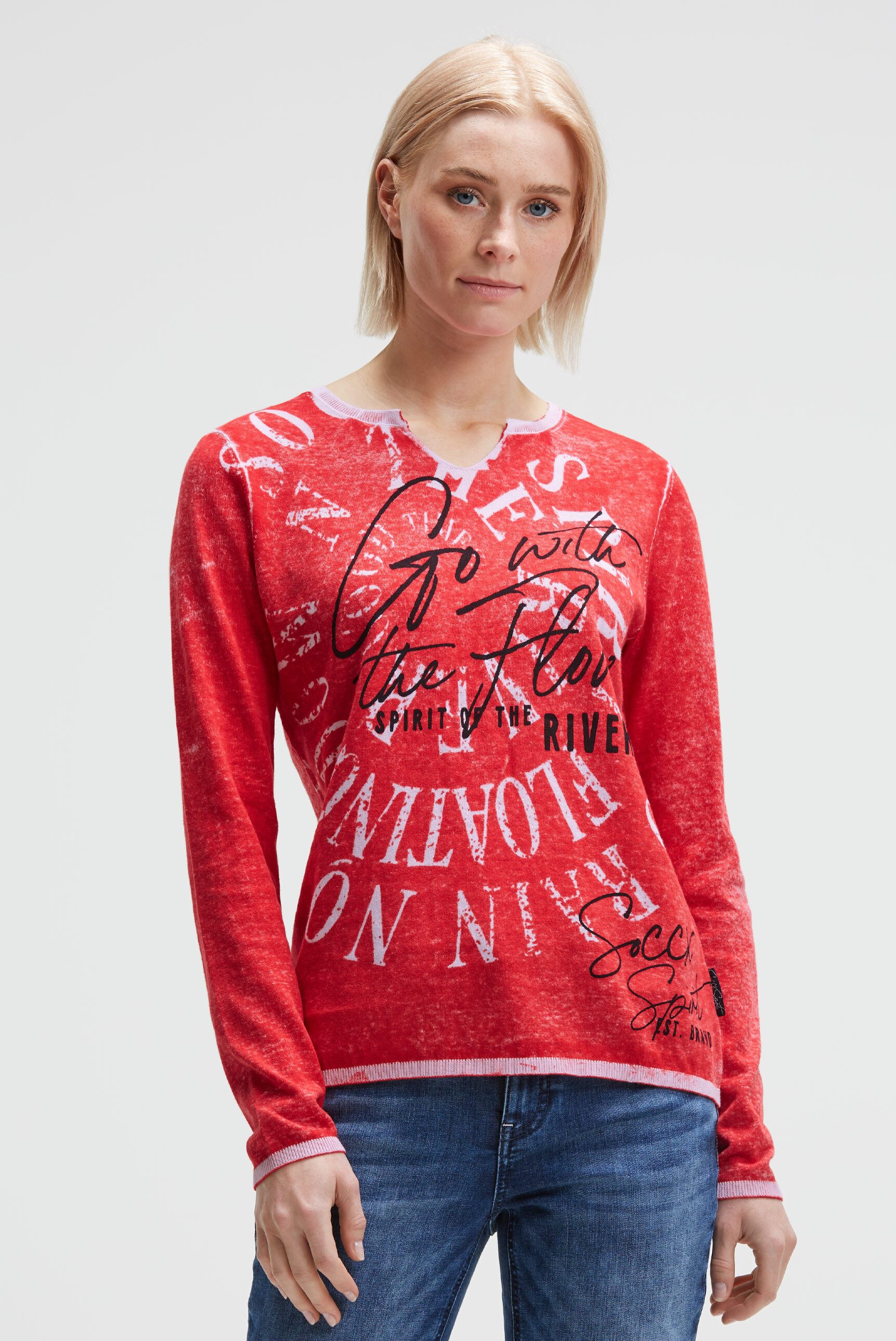 SOCCX Rundhalspullover aus Feinstrick günstig online kaufen