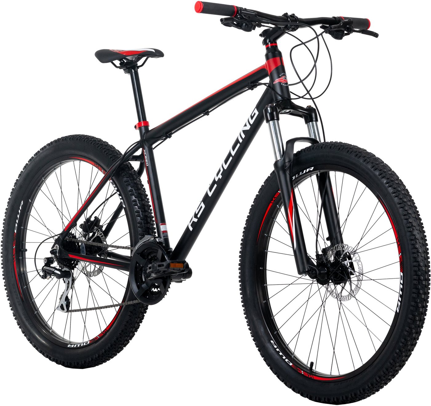 Thumbnail - KS Cycling Mountainbike Xceed, 24 Gang Shimano Acera Schaltwerk, Kettenschaltung, für Damen und Herren, Kettenschaltung