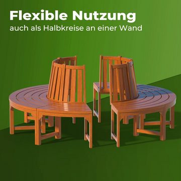 Casaria Bank, Eukalyptus FSC®-zertifiziert Ø 160cm Belastbarkeit 160kg je Sitz