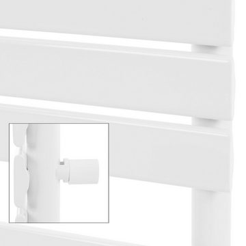 LuxeBath Badheizkörper Designheizkörper Handtuchwärmer Paneelheizkörper, Weiß 500*1800mm mit Anschlussgarnitur Durchgangsform