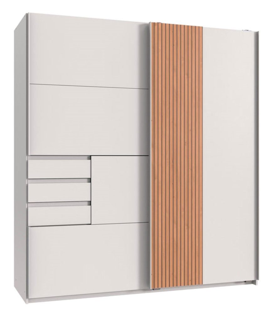Wimex Kleiderschrank Coburg (Coburg, 1-St., Schwebetürenschrank) 180x65x198cm 2-türig weiß - Artisan Eiche