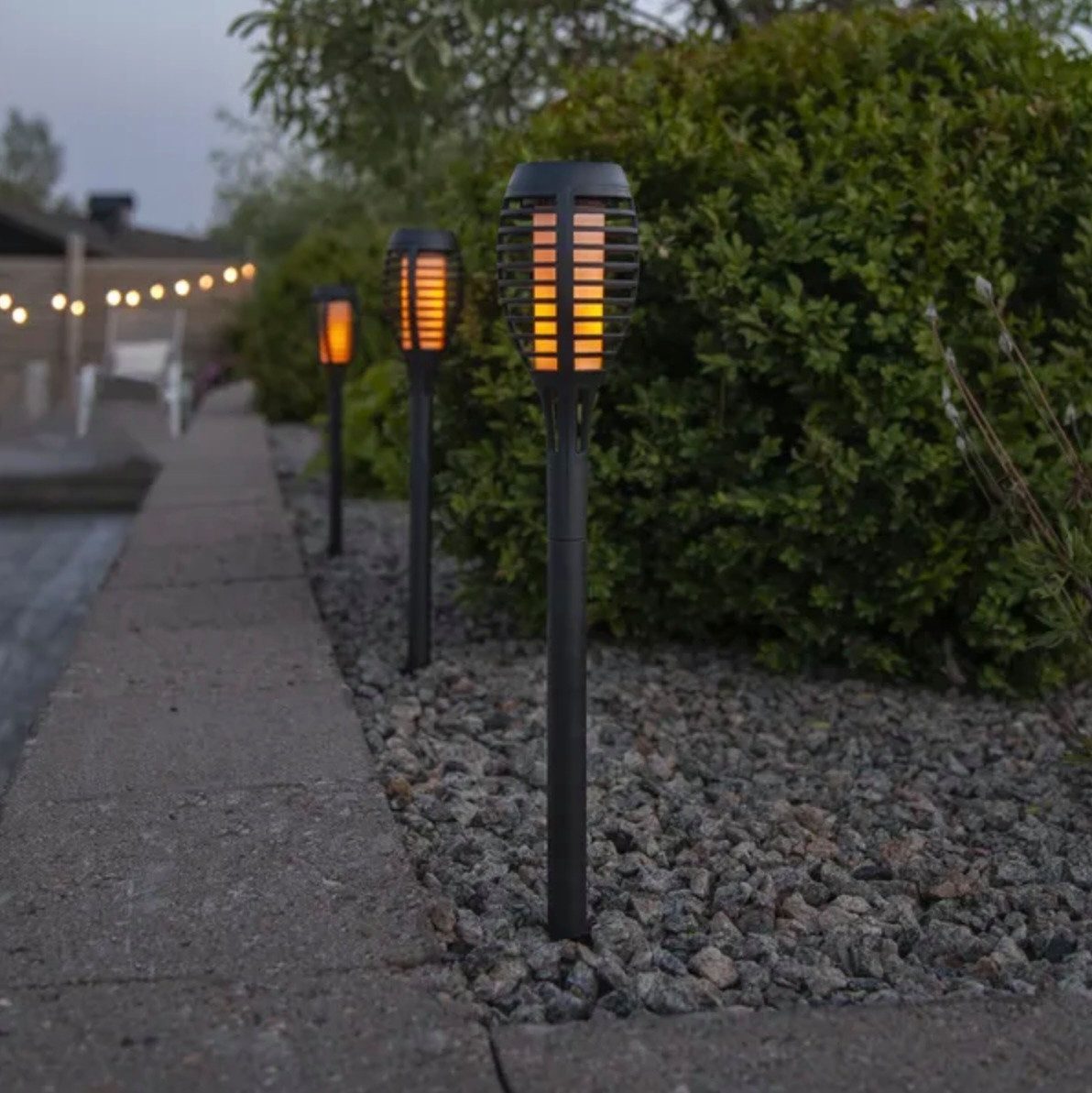 STAR TRADING LED Solarleuchte Flame Mini Wegeleuchte, LED fest integriert