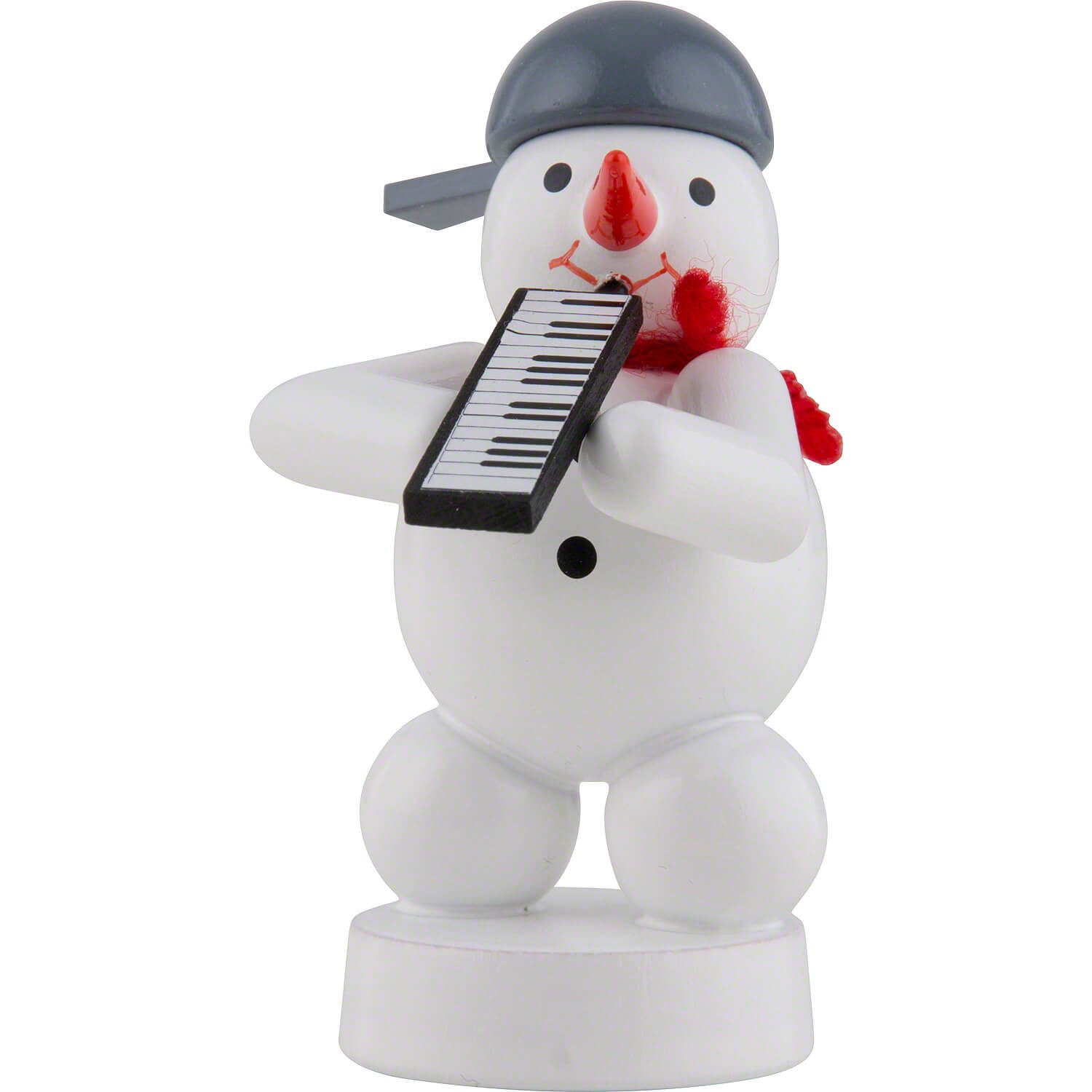 Volkskunst Zenker Dekofigur Schneemann Musikant mit Melodica (8cm) von Zenker Volkskunst
