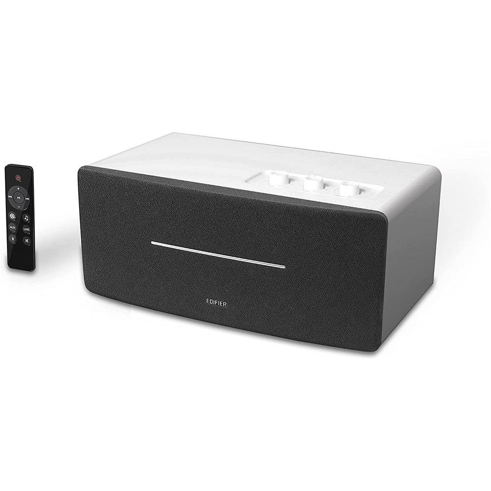 Edifier® D12 Stereo Lautsprechersystem (Bluetooth, 70 W, Infrarot-Fernbedienung, Echtholz) Weiß